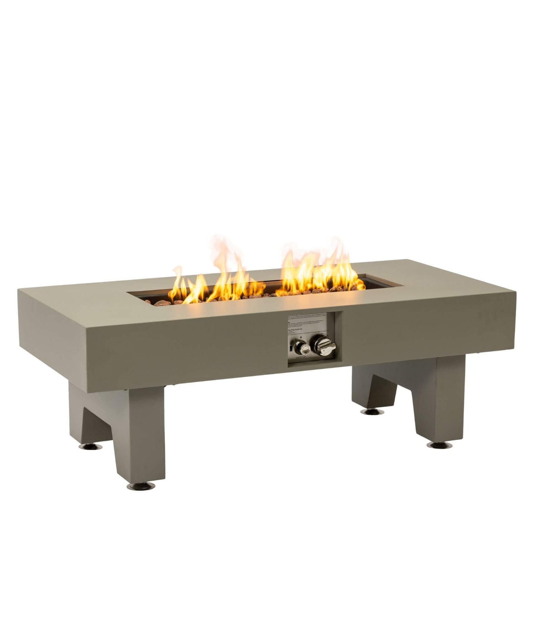 Alora 42-Inch 50K BTU Iron Liquid Propane Fire Pit Table With Glass Stones (SAK63845)