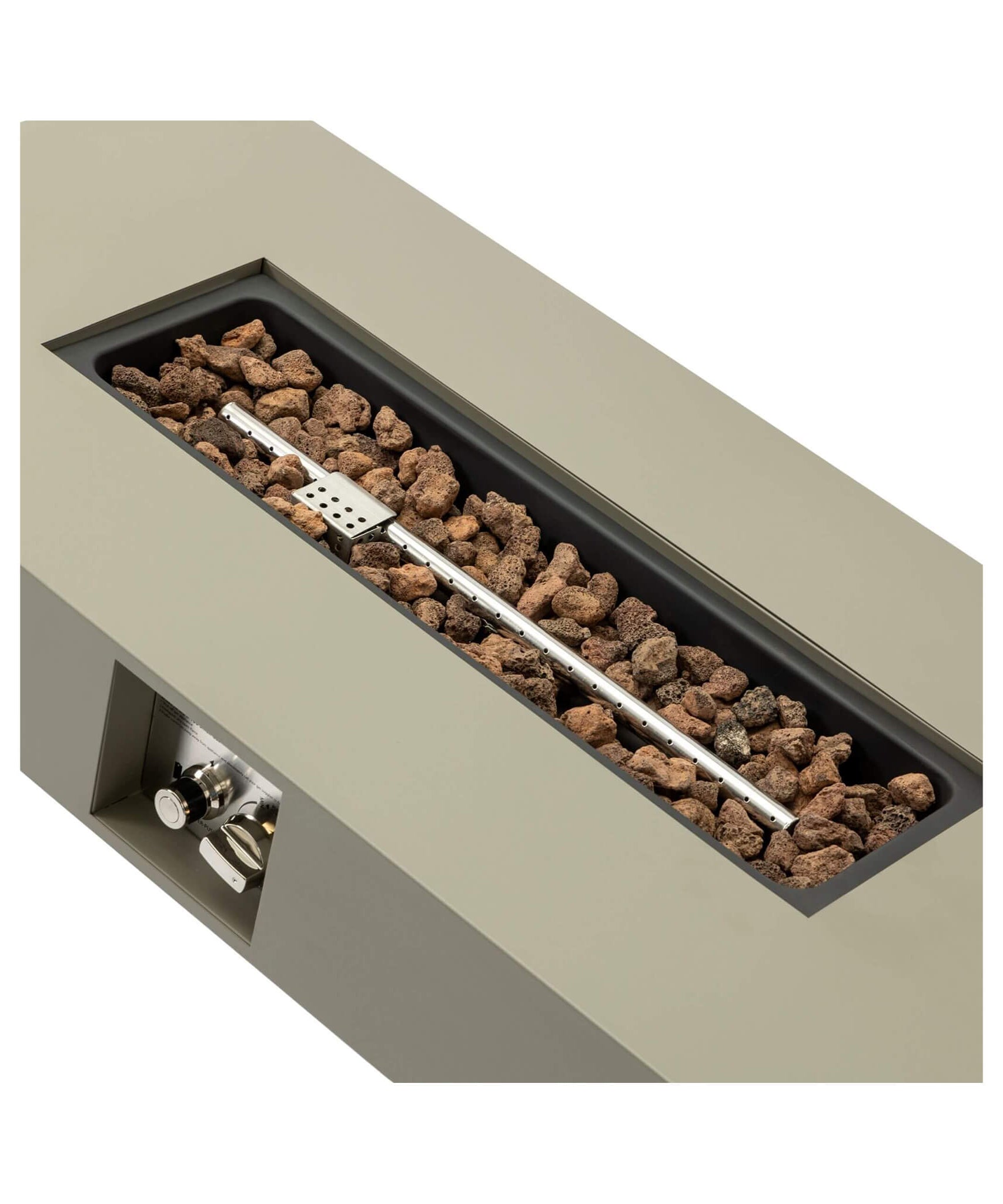 Alora 42-Inch 50K BTU Iron Liquid Propane Fire Pit Table With Glass Stones (SAK63845)