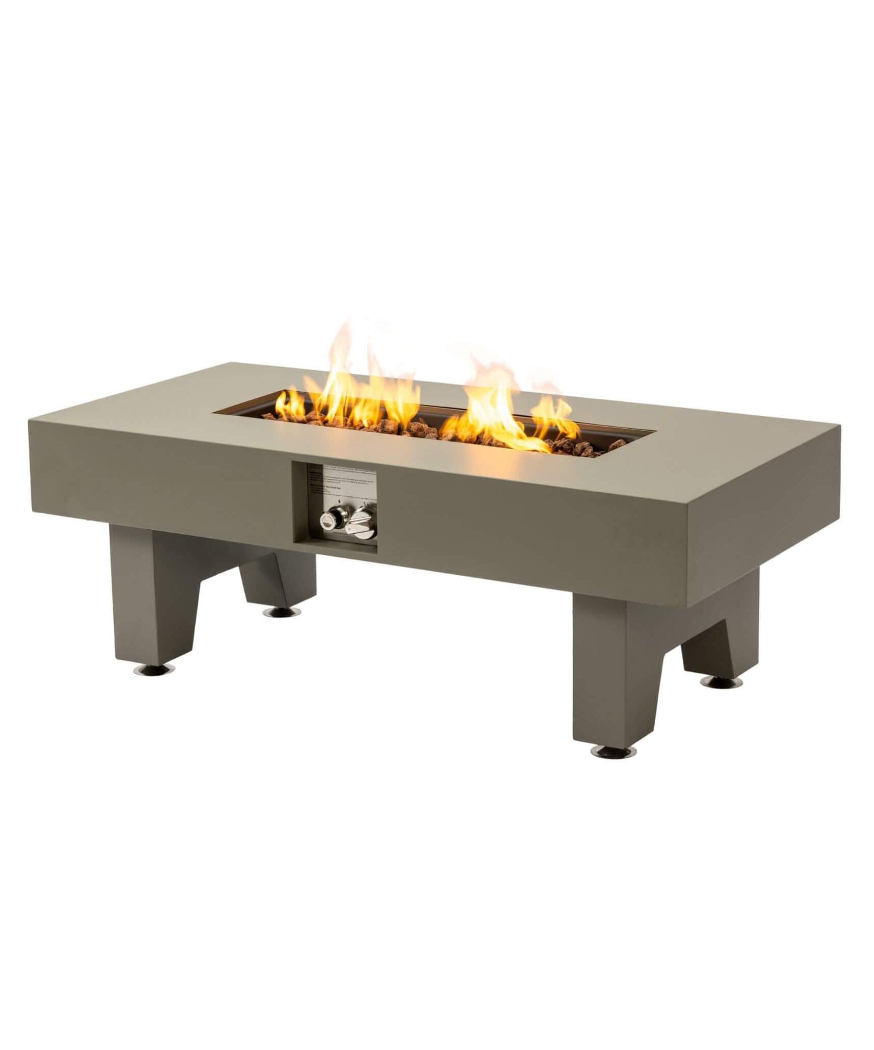 Alora 42-Inch 50K BTU Iron Liquid Propane Fire Pit Table With Glass Stones (SAK63845)