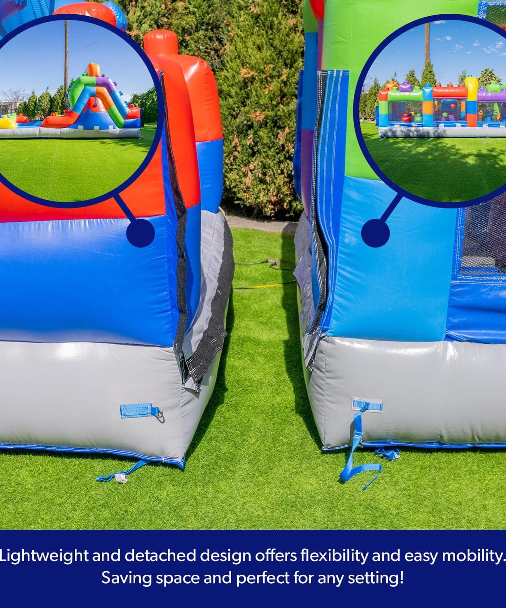 42FT Commercial Inflatable Obstacle Course With Dual Water Slide (SAK31587)