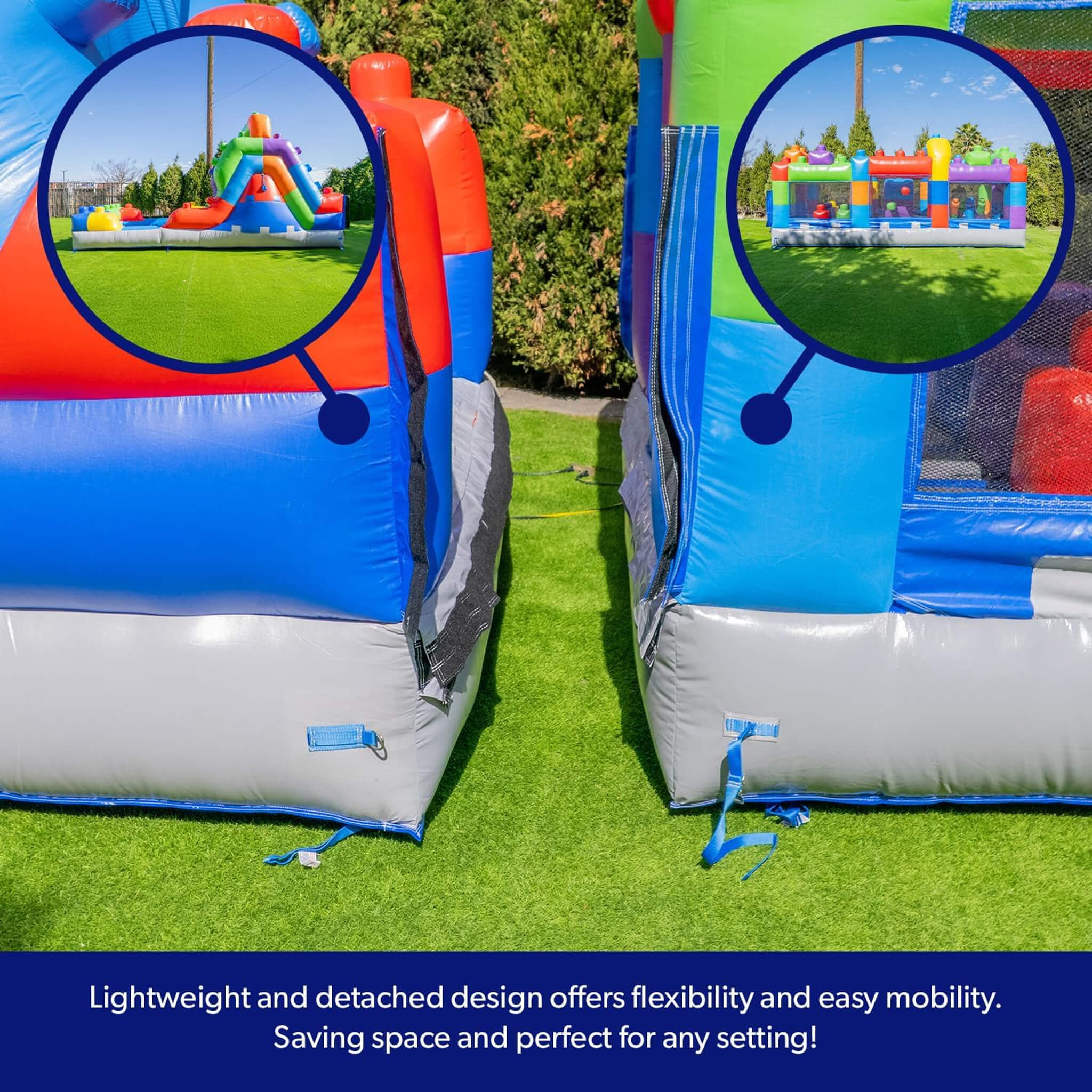 42FT Commercial Inflatable Obstacle Course With Dual Water Slide (SAK31587)