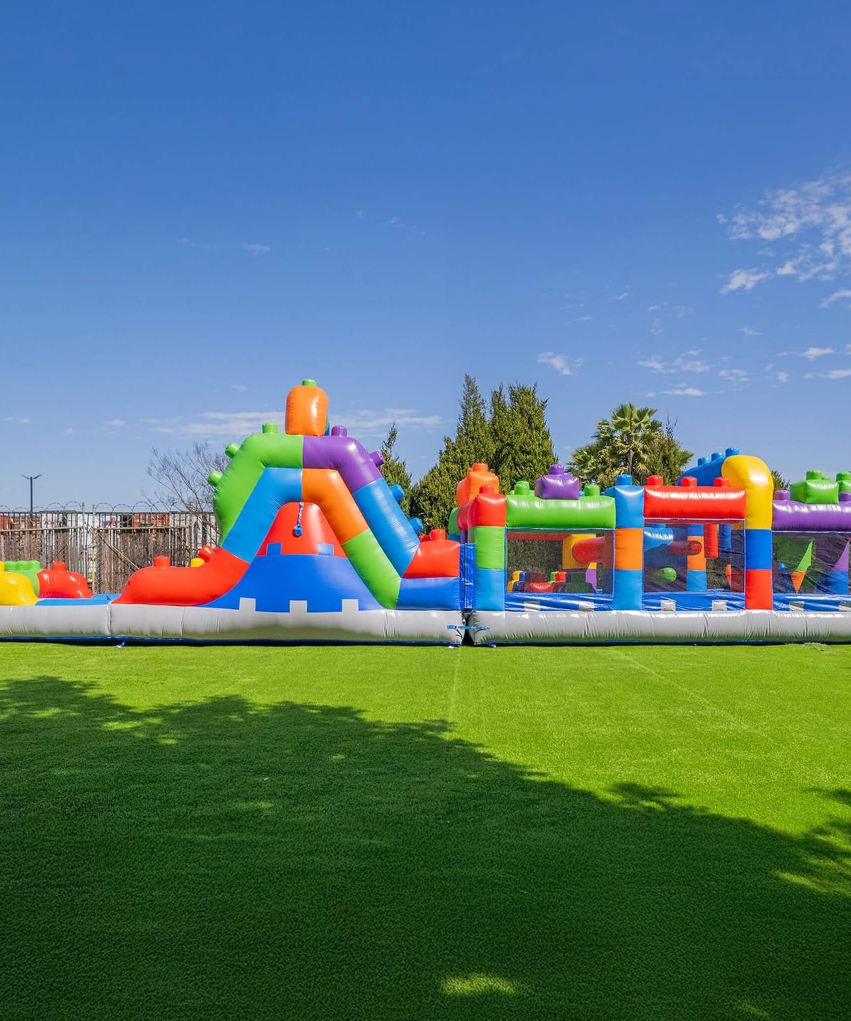 42FT Commercial Inflatable Obstacle Course With Dual Water Slide (SAK31587)