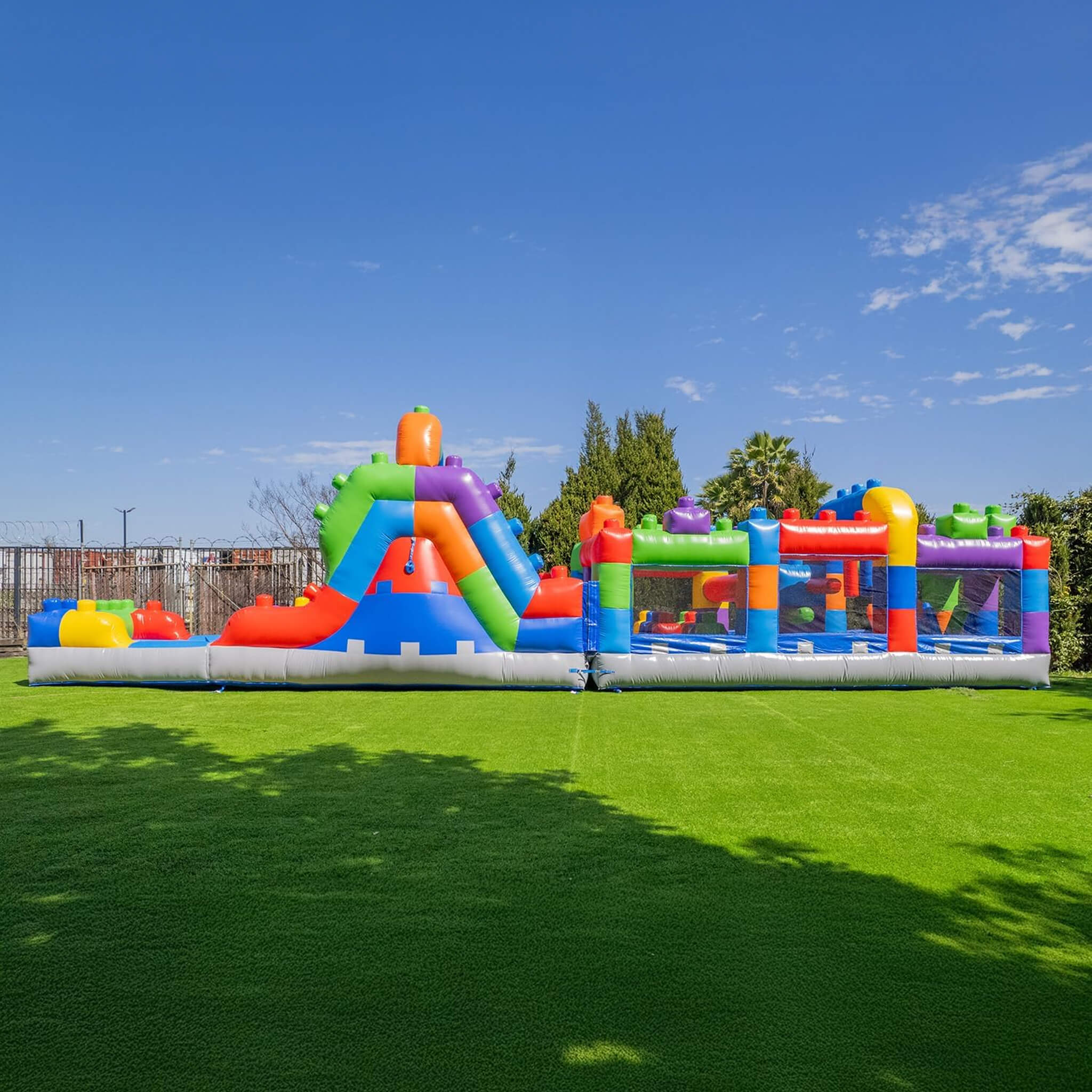 42FT Commercial Inflatable Obstacle Course With Dual Water Slide (SAK31587)