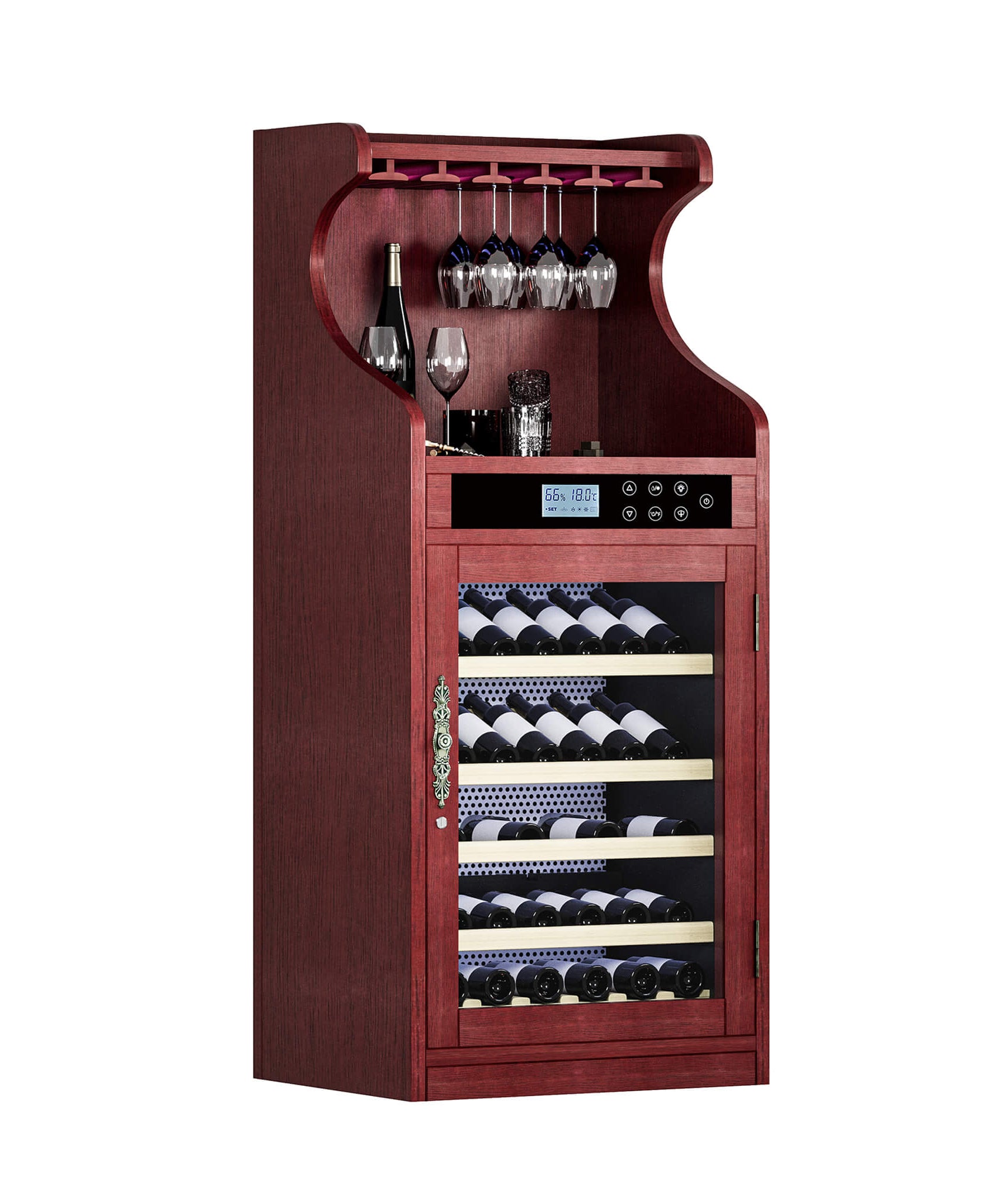Nuvia Luxury 43-Bottle Freestanding Low Noise Wine Cooler Cabinet (SAK56084)