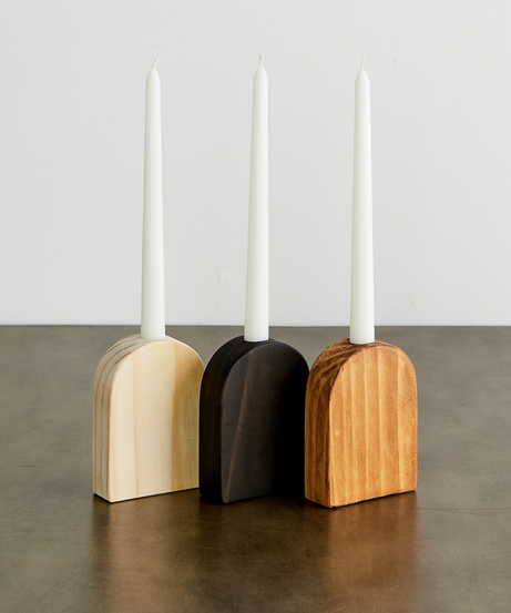 Arch Wooden Taper Candle Stand