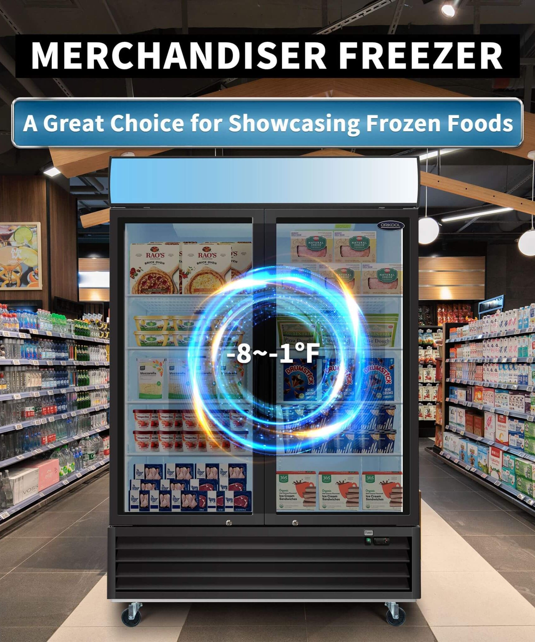 44.7 Cu.Ft Commercial Glass Door Merchandiser Freezer With LED Display (SAK39478)