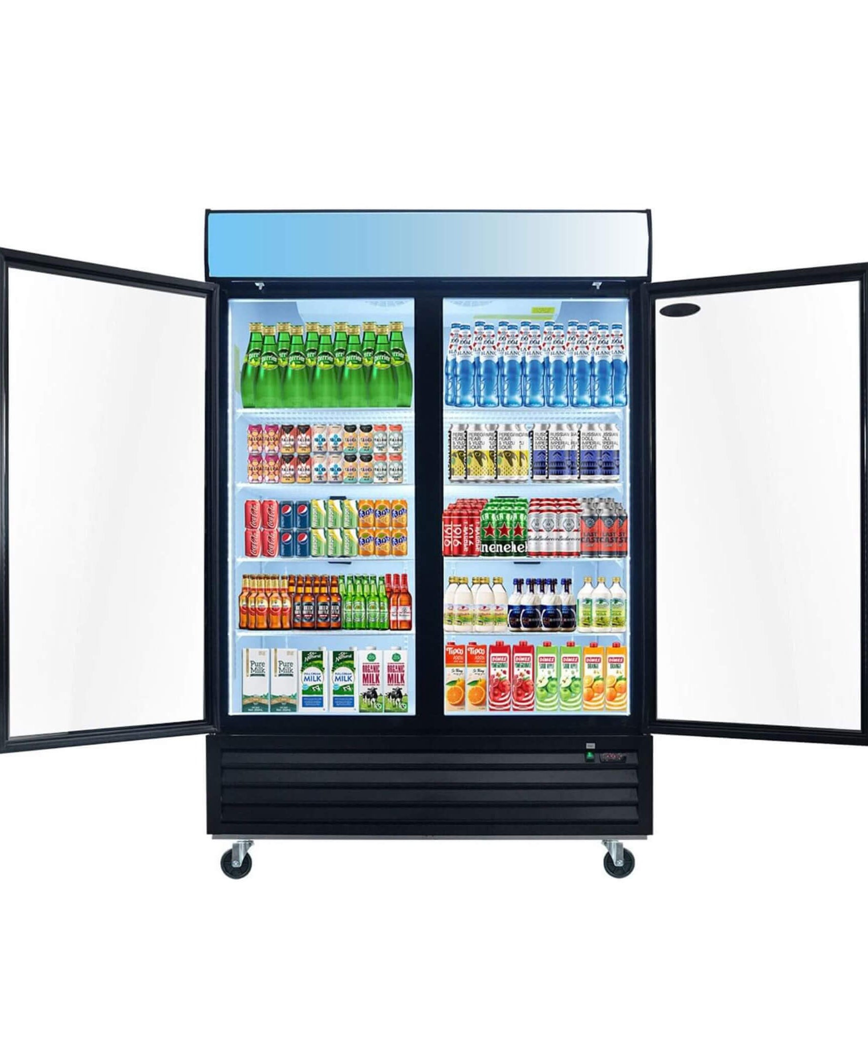 44.7 Cu.Ft Double-Door Commercial Display Merchandising Refrigerator (SAK54692)