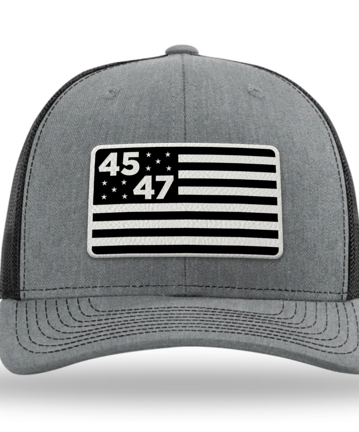 45th & 47th President Flag Hat (Monochrome)