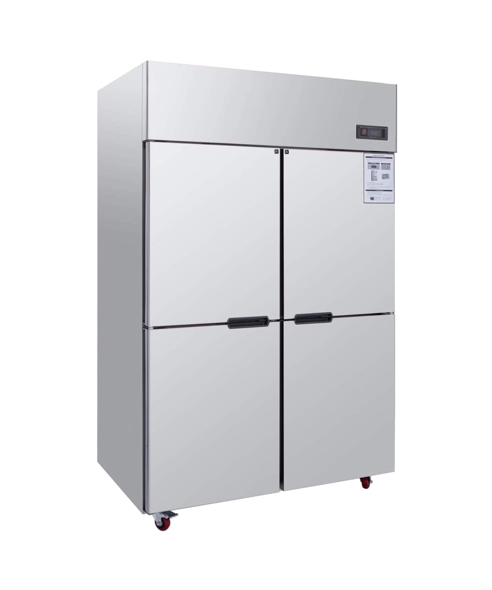 48-Inch Commercial 33 Cu.Ft Stainless Steel Reach-In Refrigerator With Four Split Doors (SAK83046)