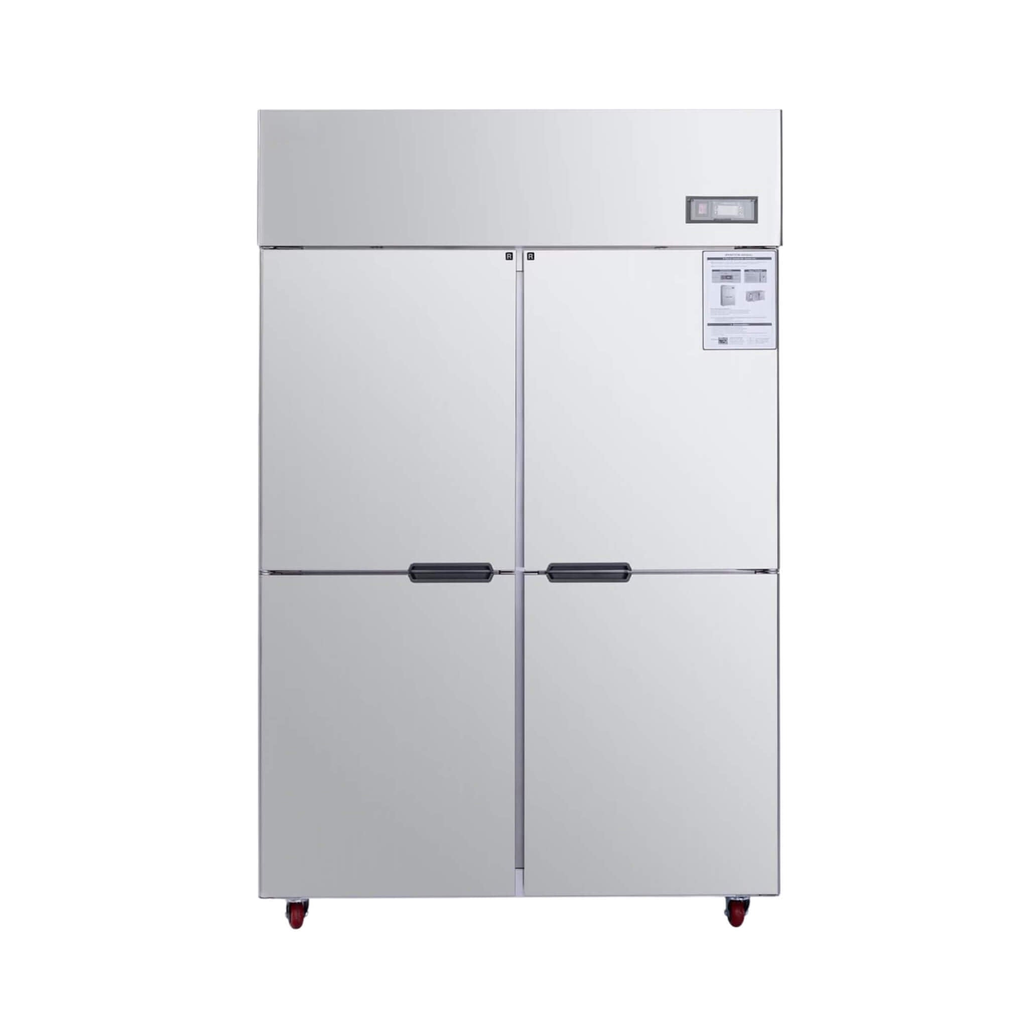 48-Inch Commercial 33 Cu.Ft Stainless Steel Reach-In Refrigerator With Four Split Doors (SAK83046)