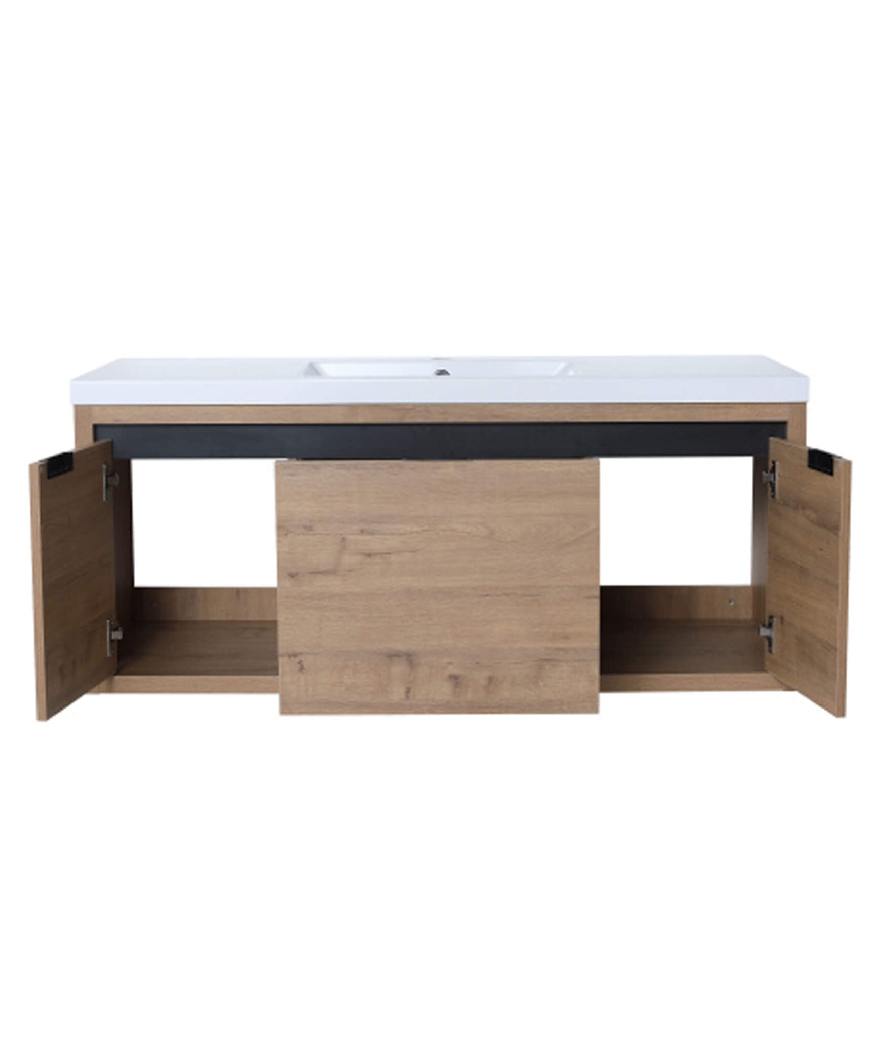 Nuvia Floating Bathroom Vanity With Resin Sink Soft Close Doors (SAK82560)
