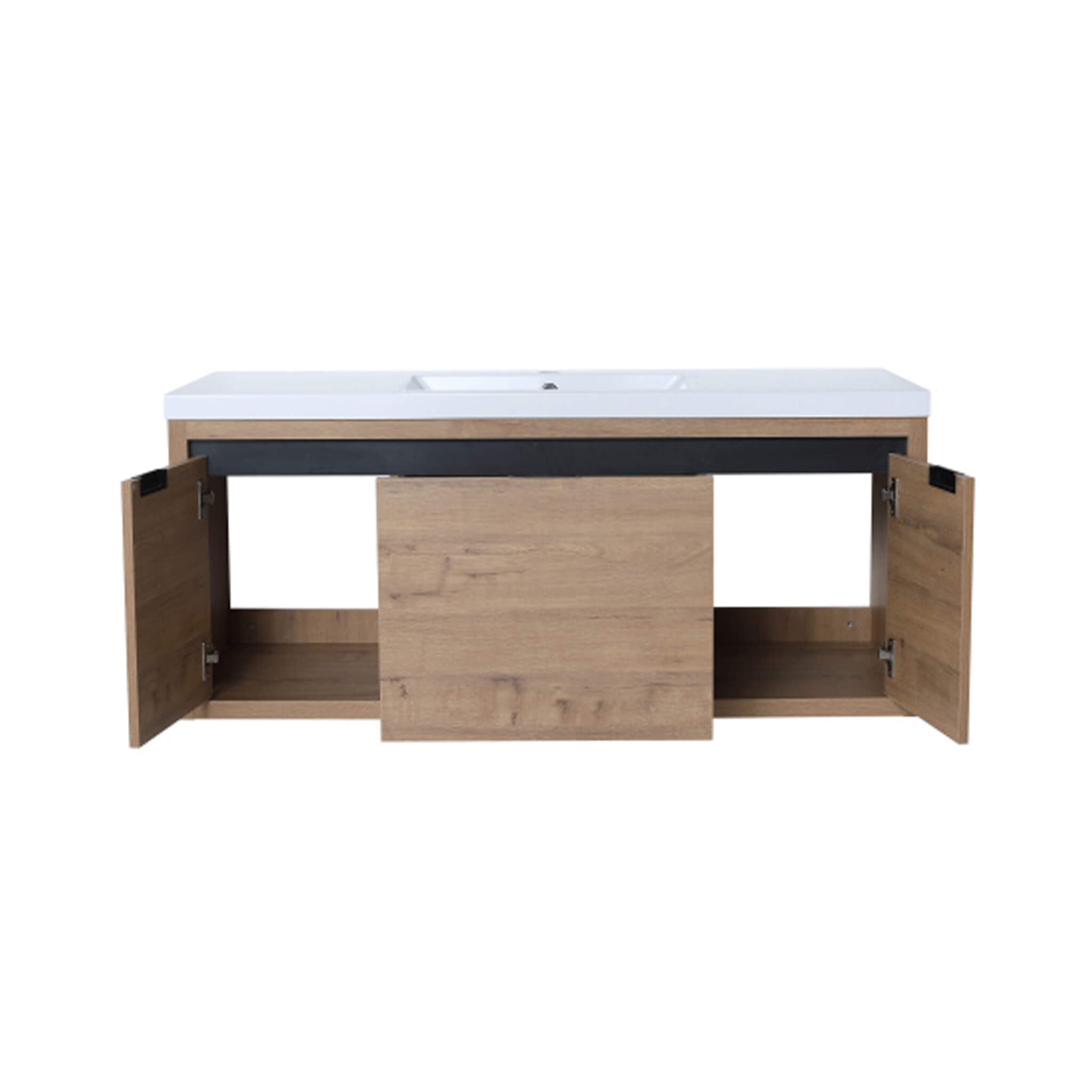 Nuvia Floating Bathroom Vanity With Resin Sink Soft Close Doors (SAK82560)