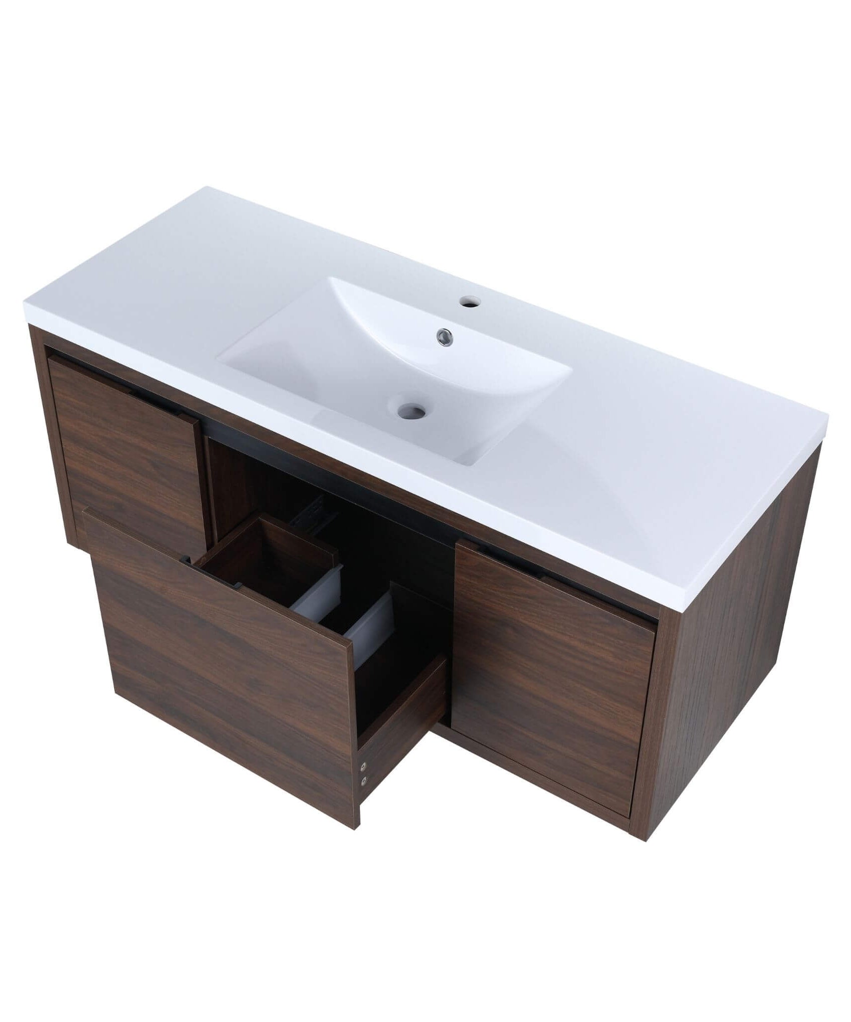 Nuvia Floating Bathroom Vanity With Resin Sink Soft Close Doors (SAK82560)