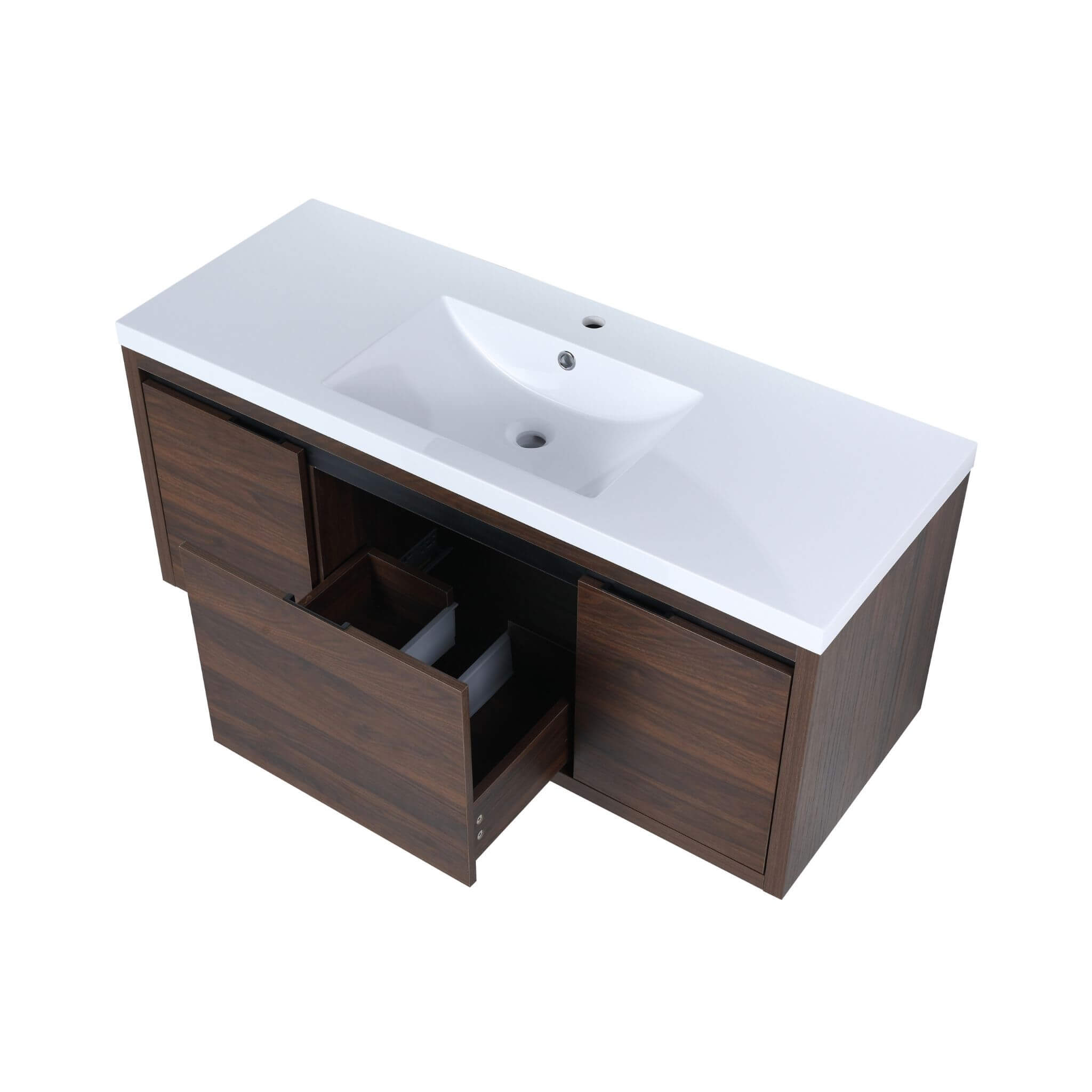 Nuvia Floating Bathroom Vanity With Resin Sink Soft Close Doors (SAK82560)