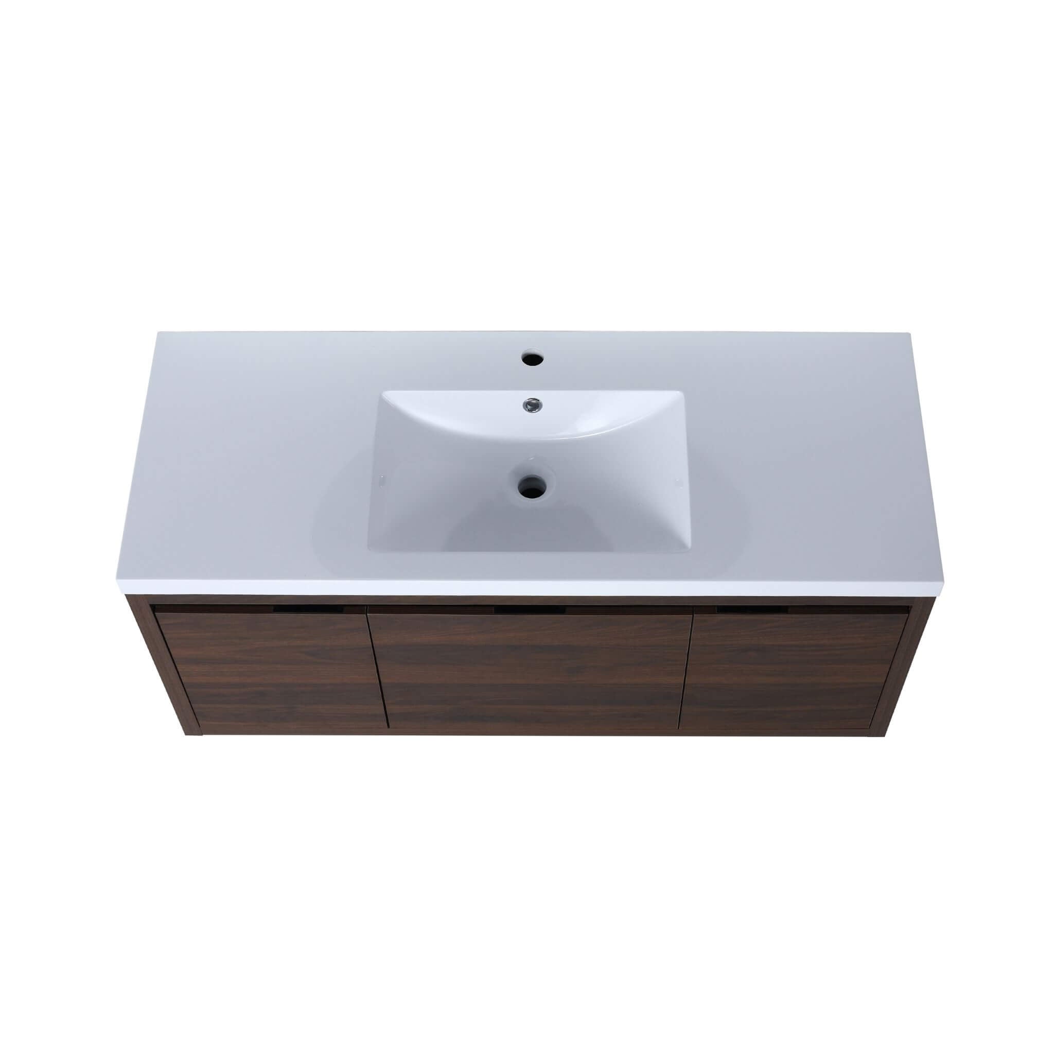 Nuvia Floating Bathroom Vanity With Resin Sink Soft Close Doors (SAK82560)
