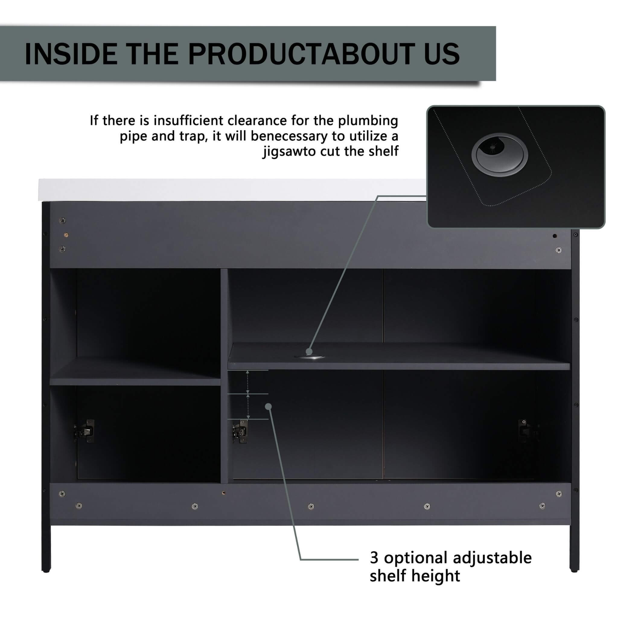 Nuvia 48-Inch Modern Light Coffee Freestanding Vanity With Resin Sink (SAK97502)