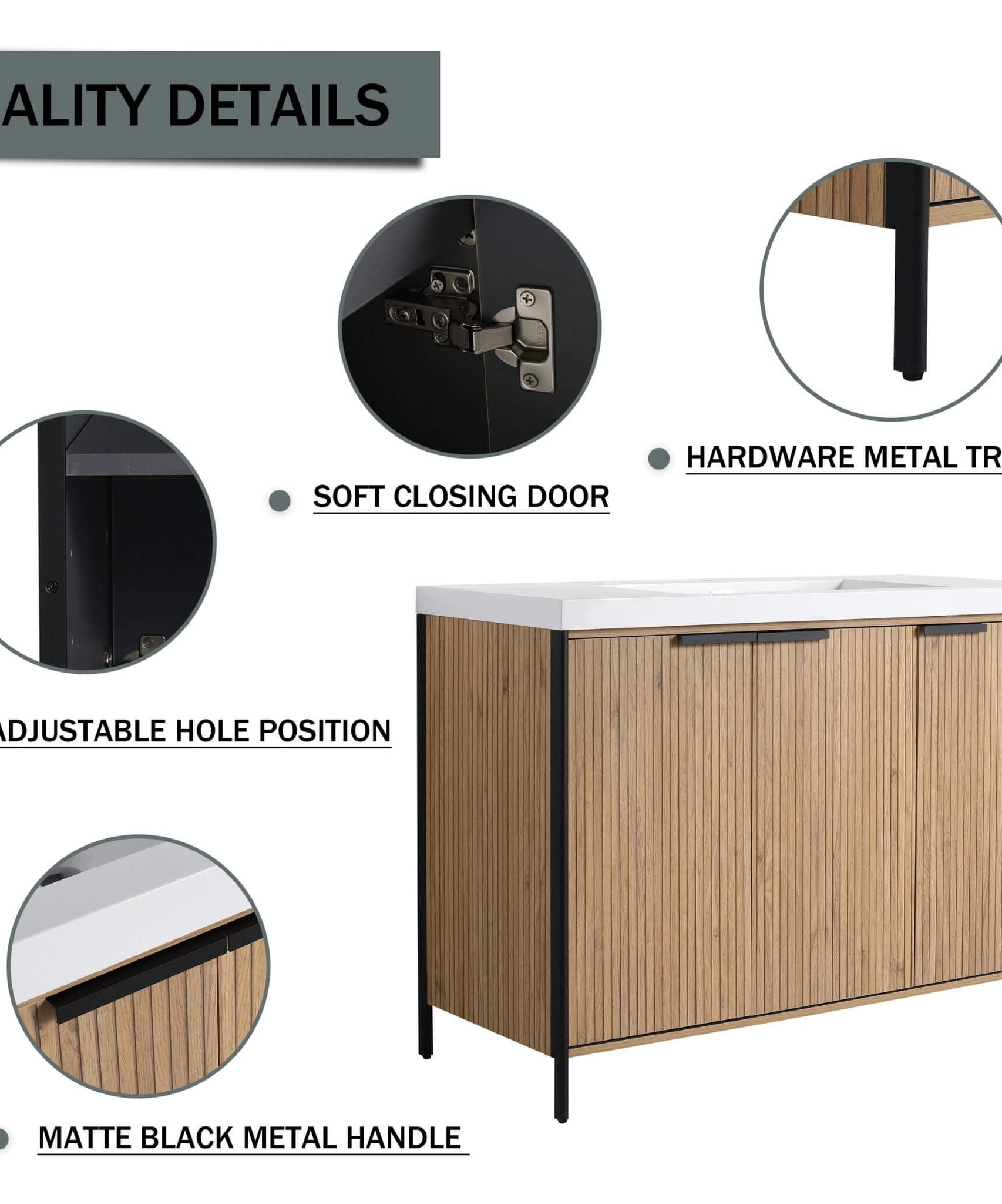 Nuvia 48-Inch Modern Light Coffee Freestanding Vanity With Resin Sink (SAK97502)