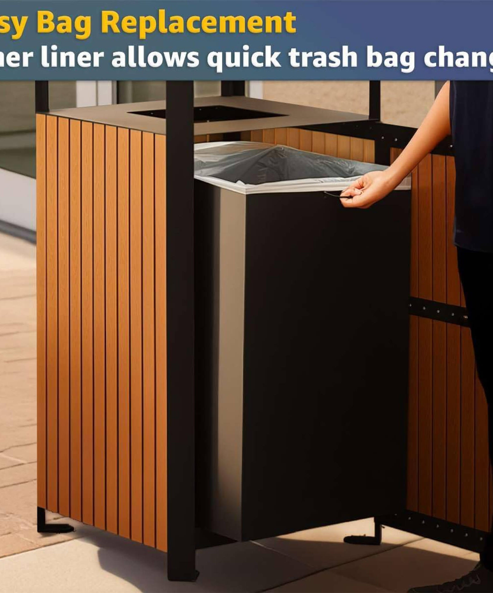 49-Gallon Heavy-Duty Commercial Outdoor Trash Can With Covered Top (SAK72136)