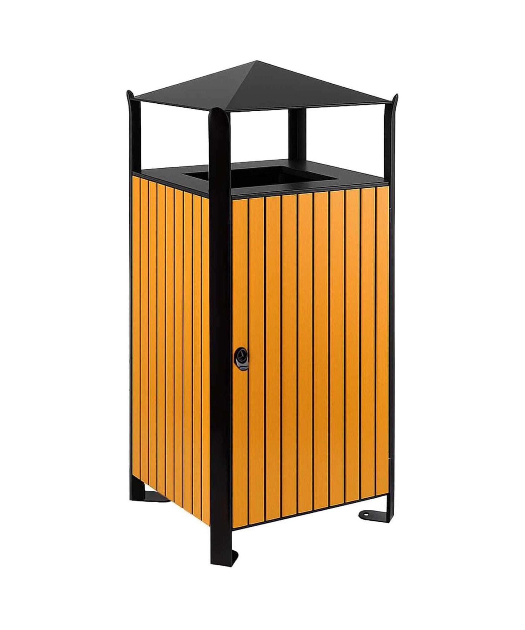 49-Gallon Heavy-Duty Commercial Outdoor Trash Can With Covered Top (SAK72136)