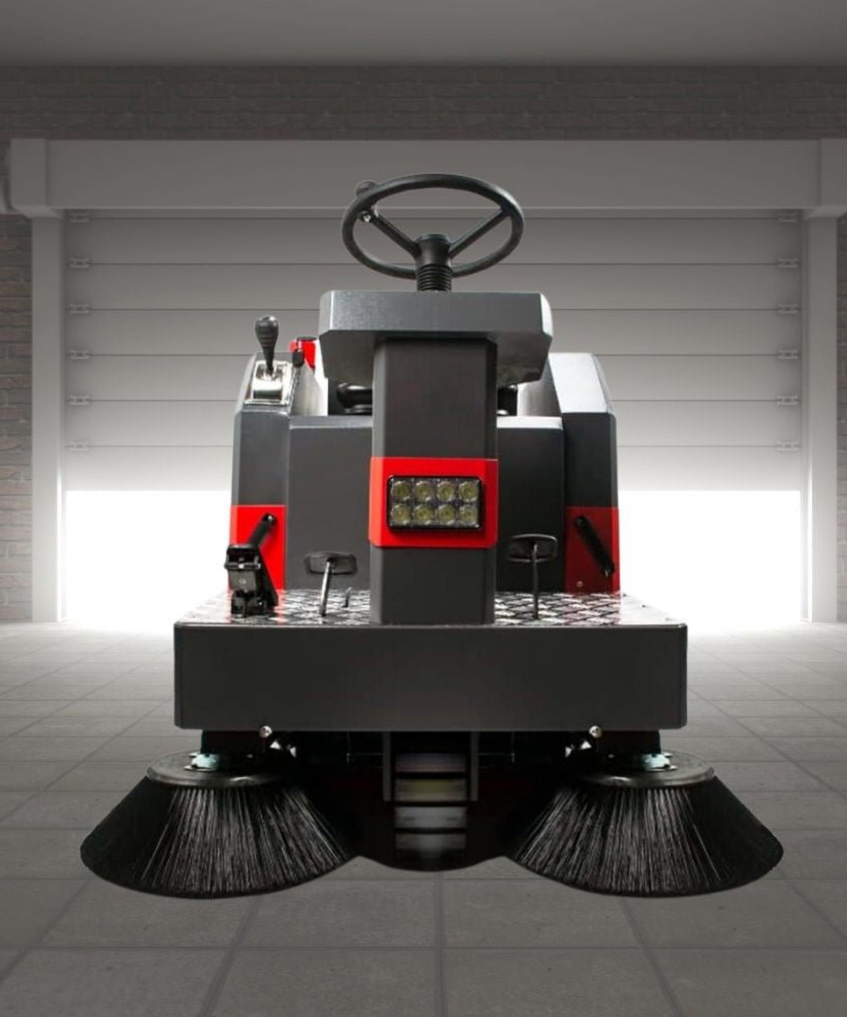 49-Inch Heavy-Duty 1400W Electric Industrial Ride-On Floor Sweeper With Dustbin & Water Tank (SAK18436)
