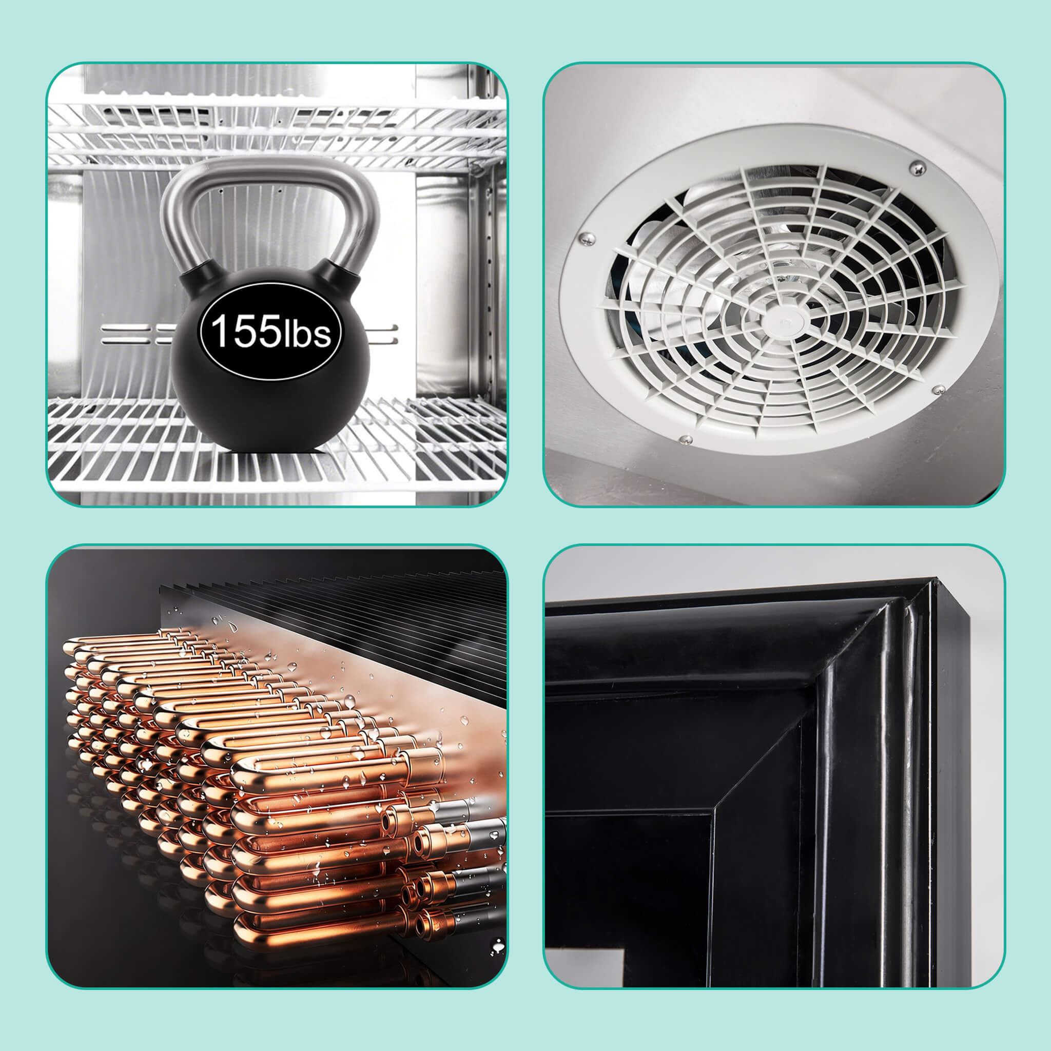 49-Inch Upright Commercial Reach-In Display Refrigerator (SAK16785)