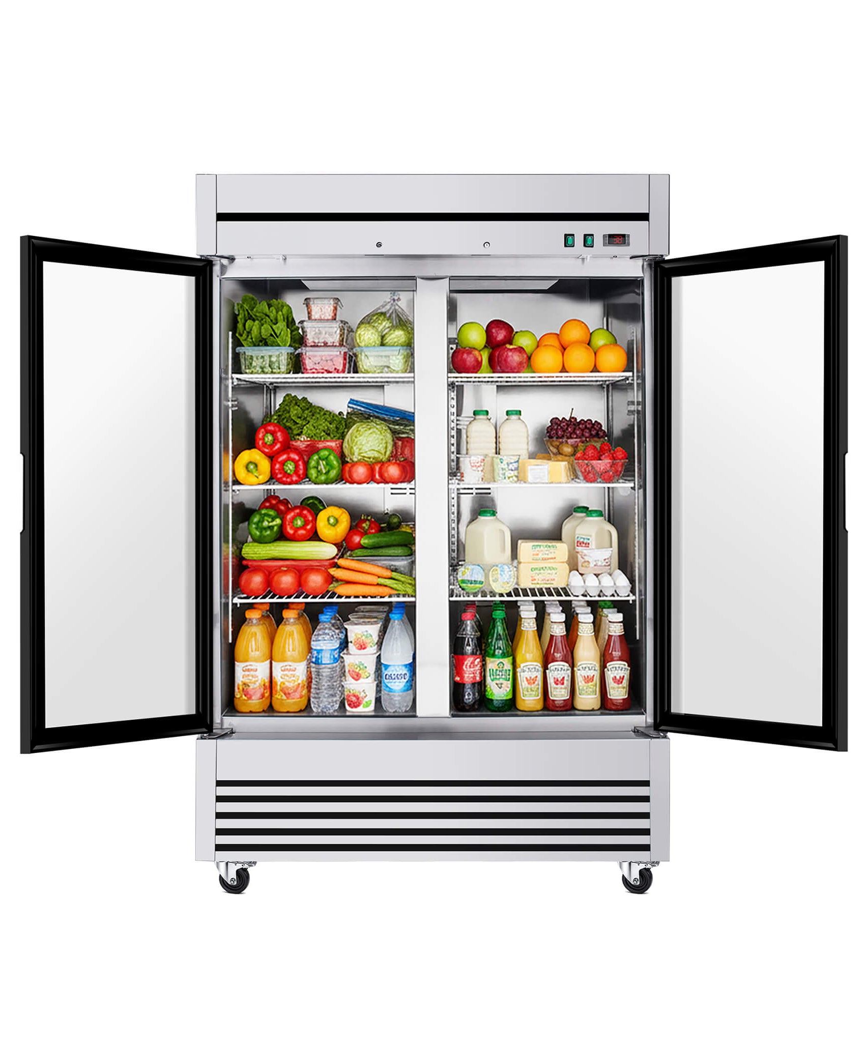 49-Inch Upright Commercial Reach-In Display Refrigerator (SAK16785)