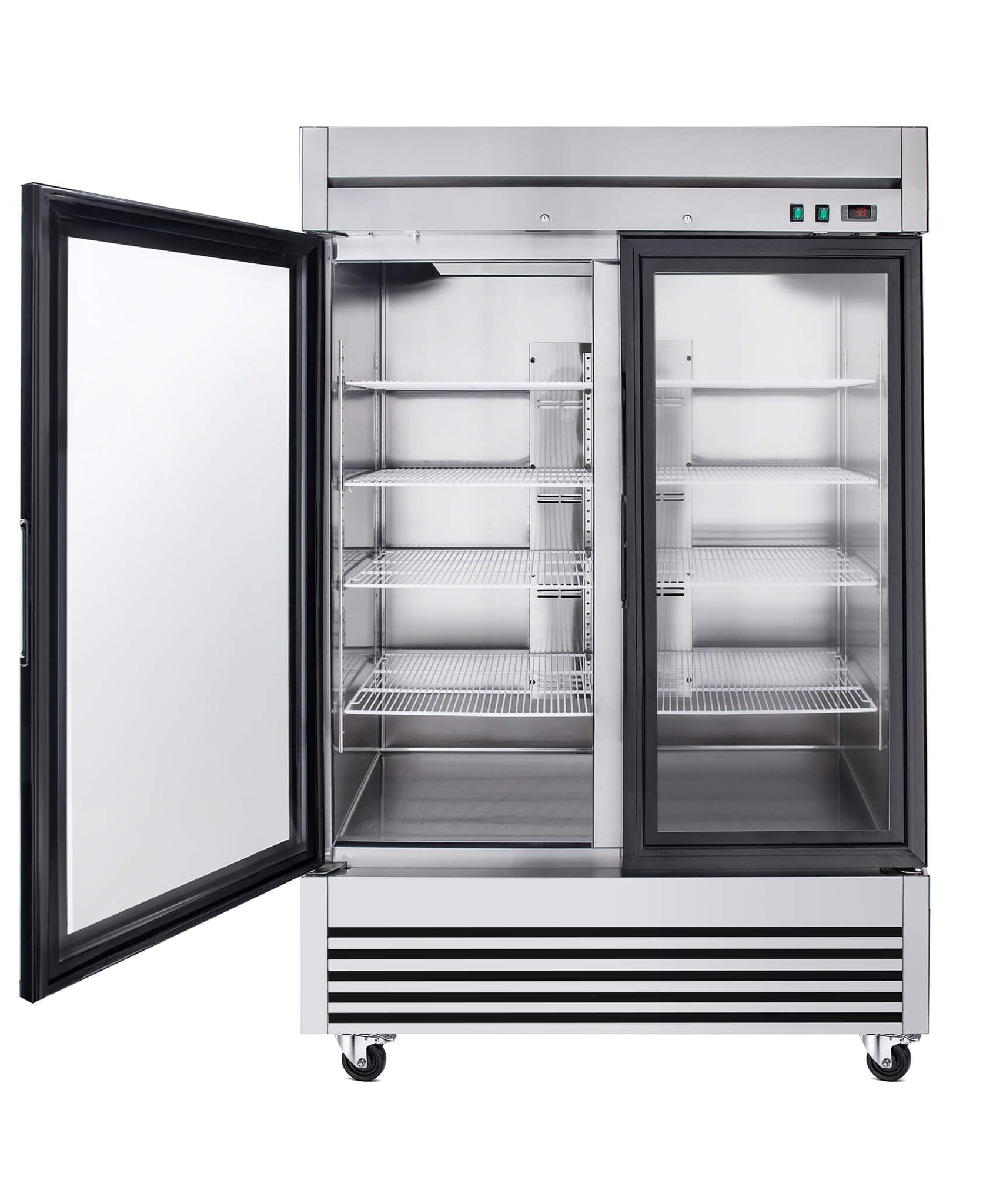 49-Inch Upright Commercial Reach-In Display Refrigerator (SAK16785)