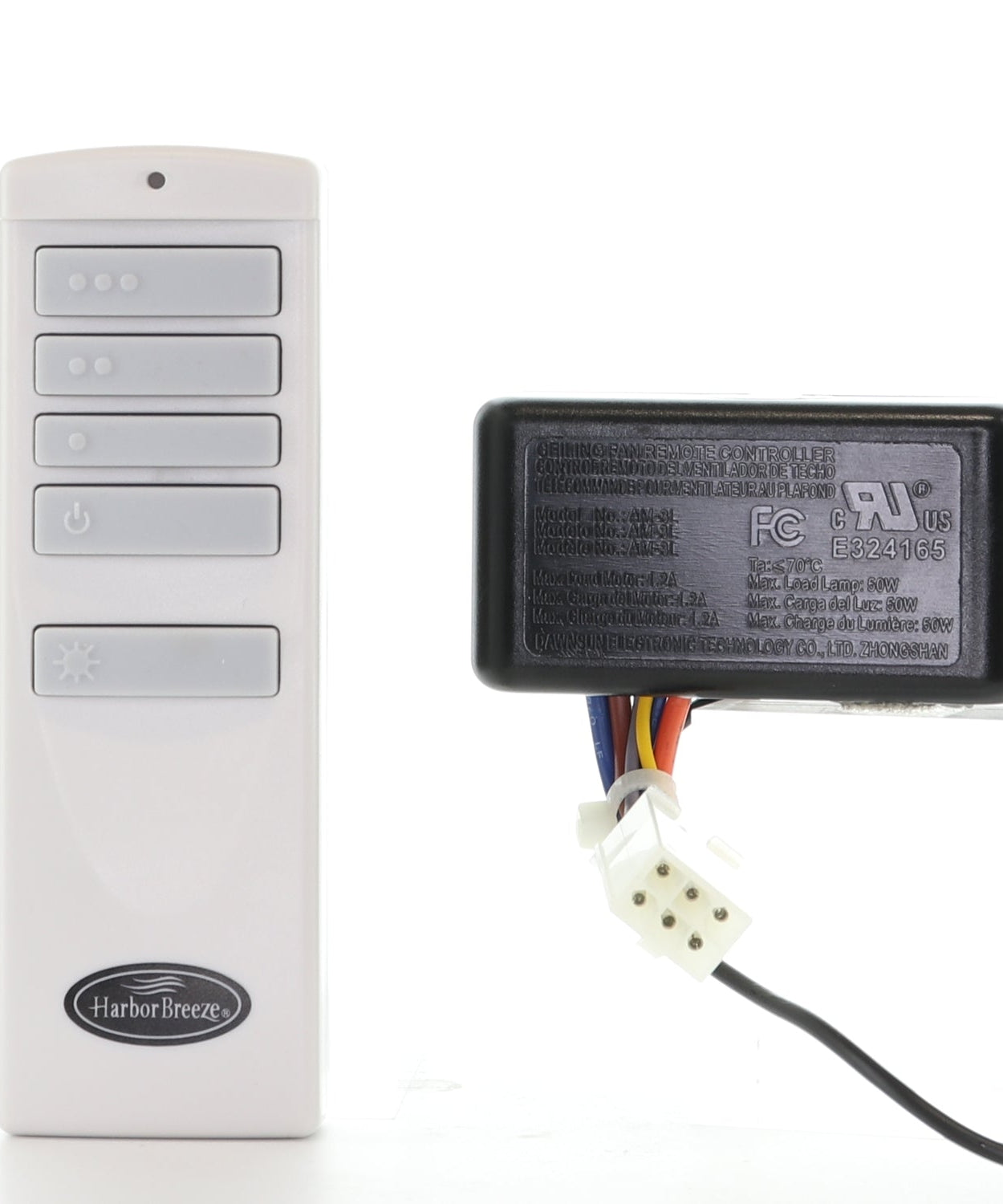 Harbor Breeze Remote Control and Receiver Kit for Oxford 52 Inch Ceiling Fan | 4L000015440, A25-TX00I, AM-3L