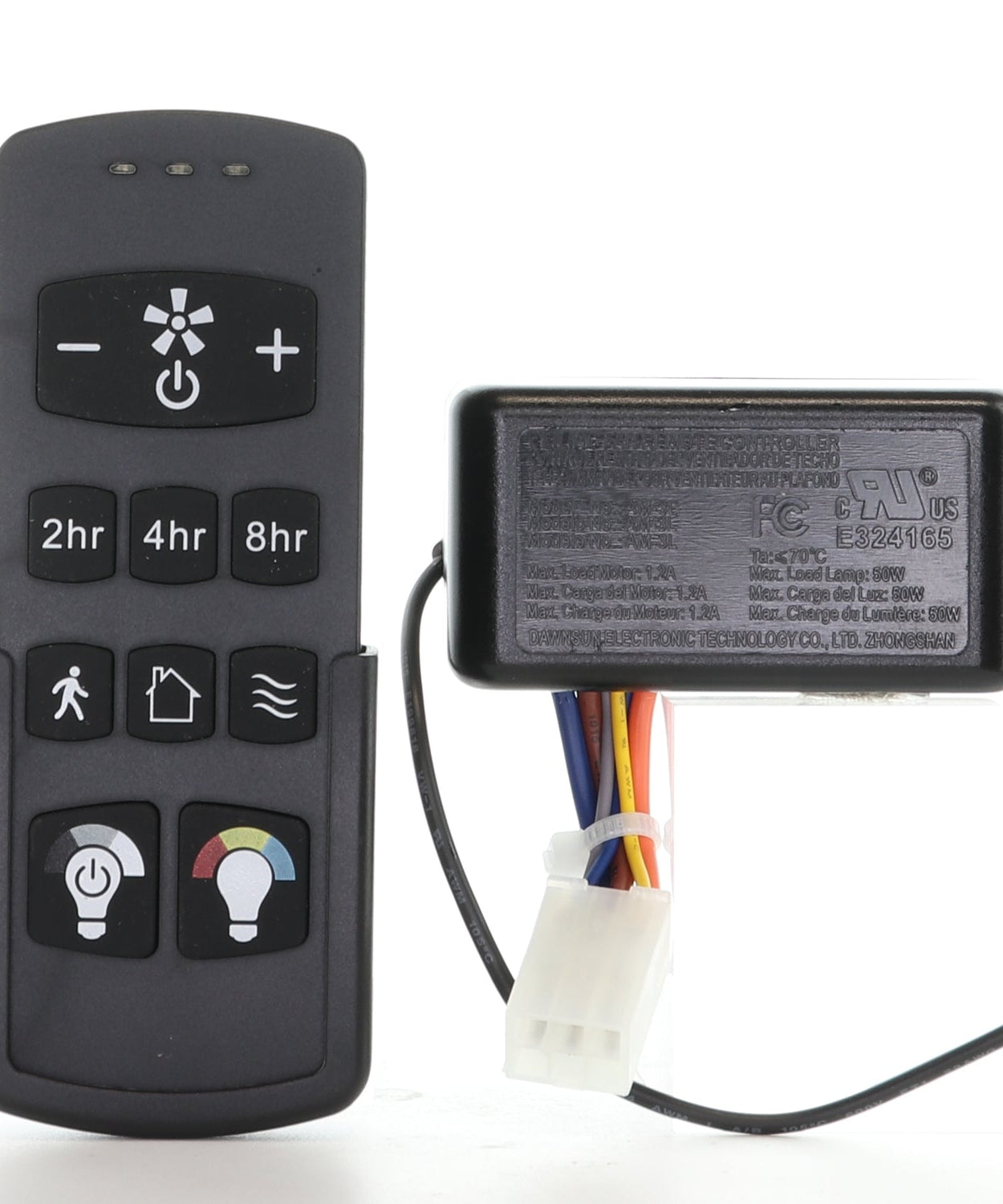 Harbor Breeze Remote Control and Receiver Kit for Boltz III, Mac III, Reverdy, and Crestwell Ceiling Fans - 4L000016450
