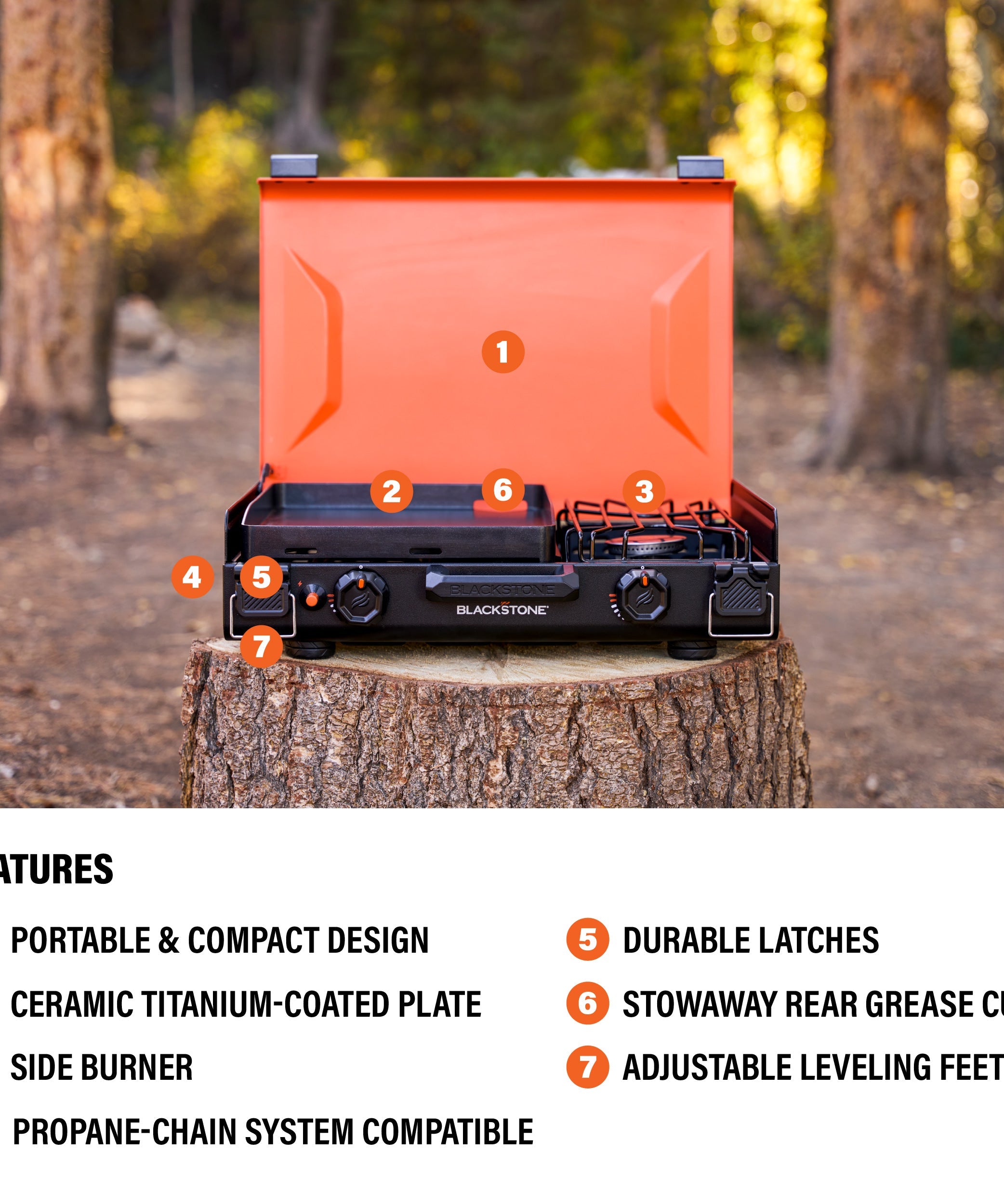 Blackstone OTG 12x14" Campinggrill mit Seitenbrenner