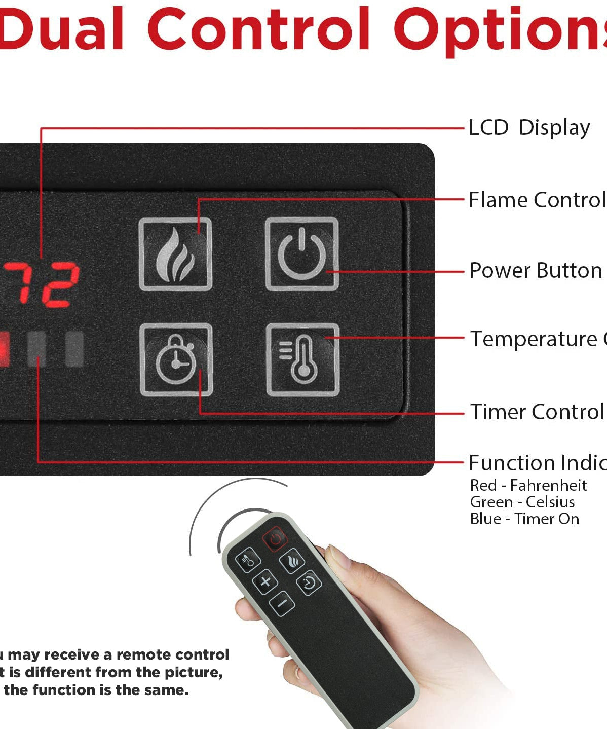 (Open Box) Eternal Flame EF23-PB Electric Fireplace Logs