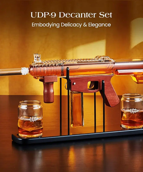 M-16 Machine Gun Whiskey Decanter Set