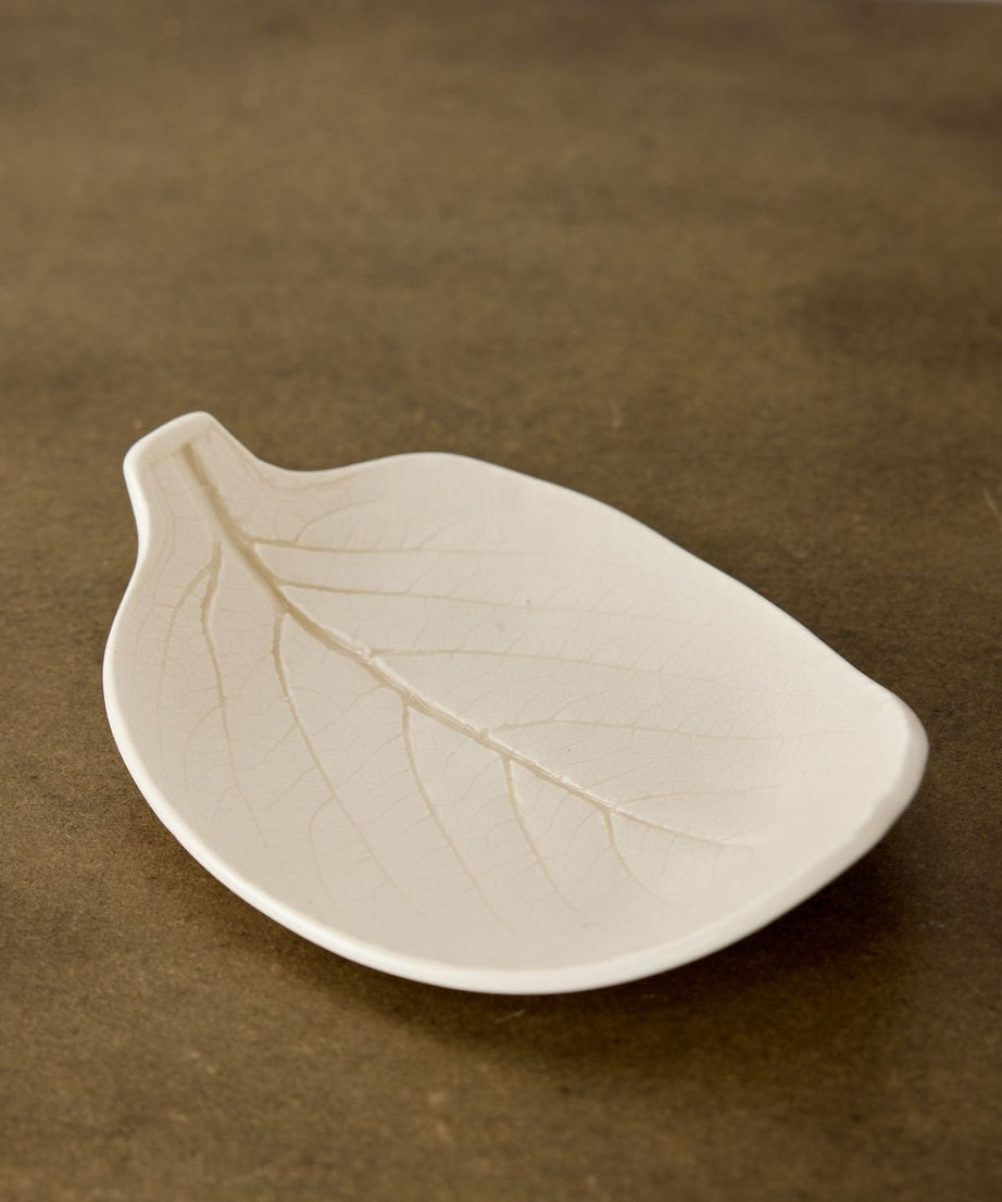 Porcelain Leaf Trinket Dish