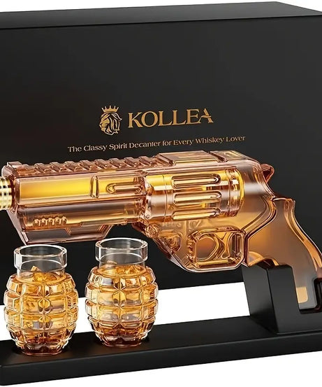 Magnum Revolver Whiskey Decanter Set