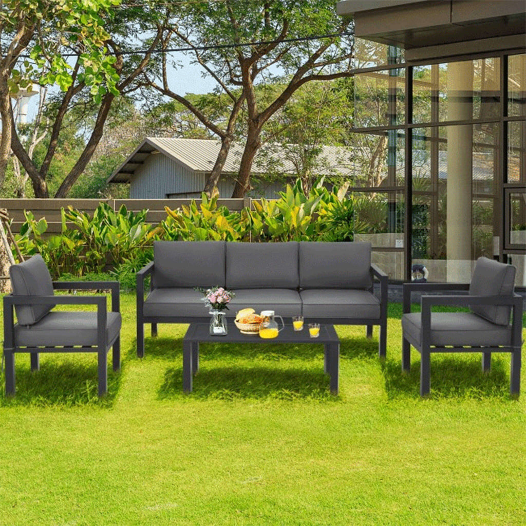 Alora 4-Piece Premium Outdoor Aluminum Furniture Set For Backyard & Poolside (SAK73532)