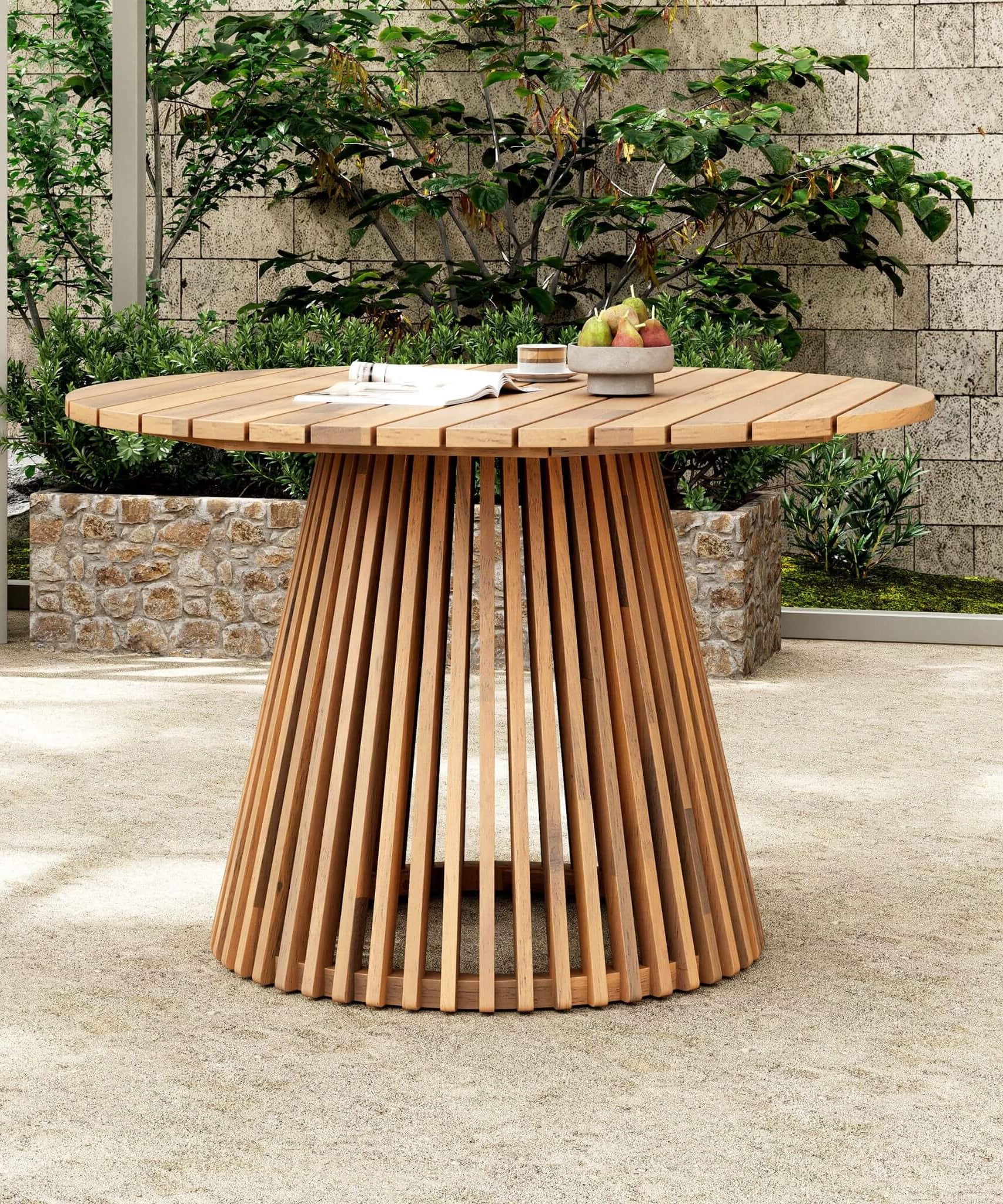 Alora Premium 5-Piece Acacia Wooden Outdoor Furniture Patio Set With Dining Chairs And Table (SAK70445)
