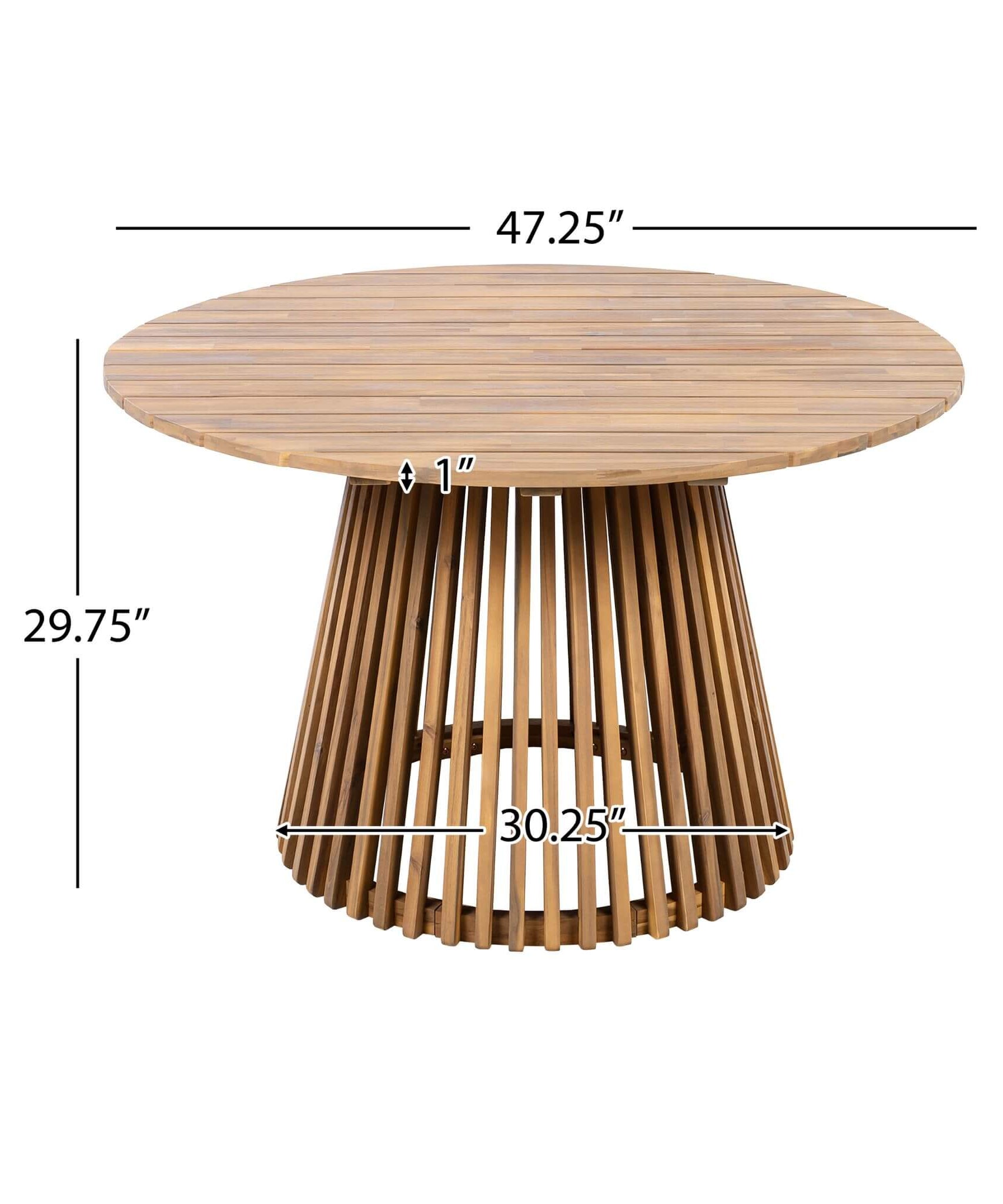 Alora Premium 5-Piece Acacia Wooden Outdoor Furniture Patio Set With Dining Chairs And Table (SAK70445)