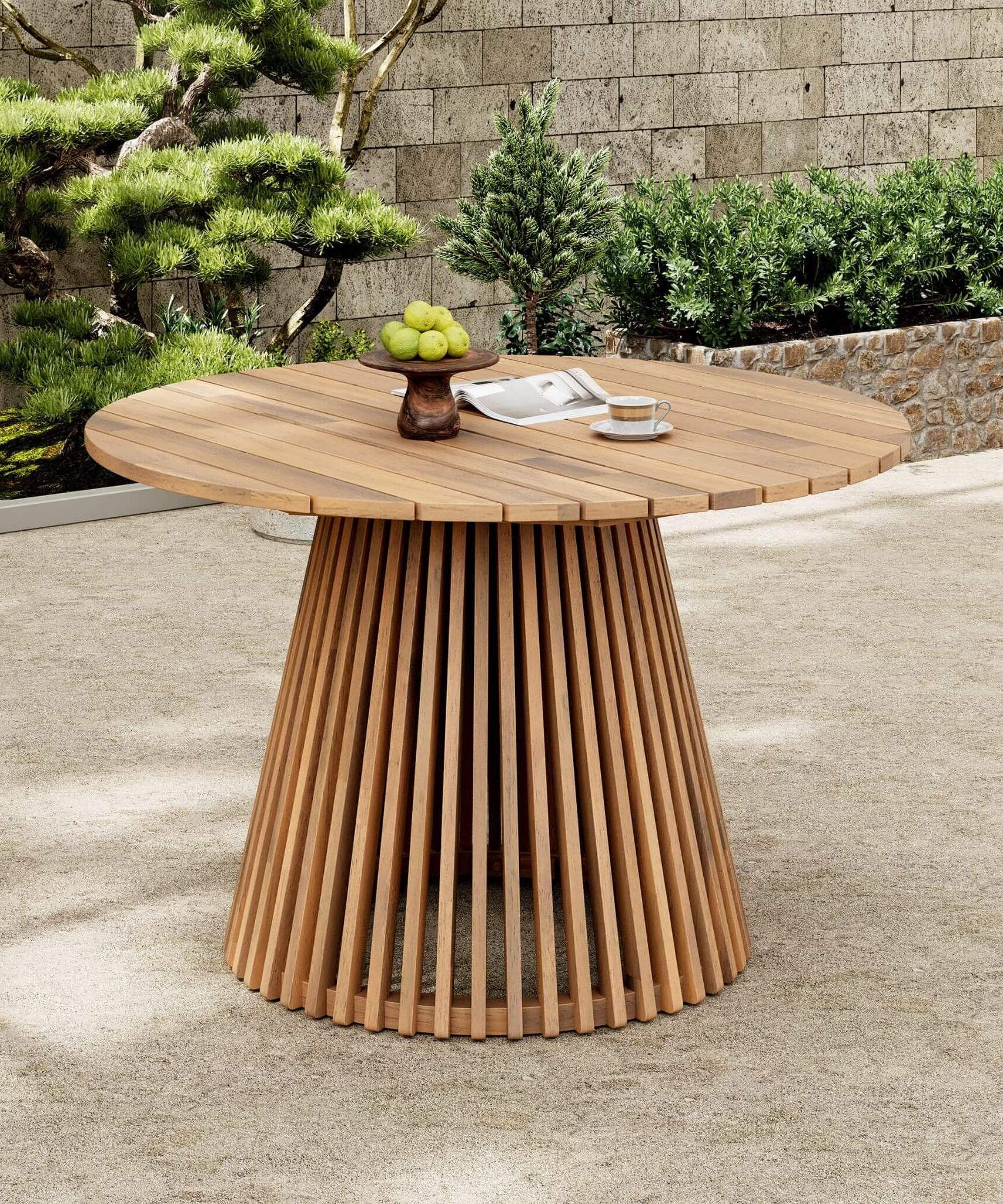 Alora Premium 5-Piece Acacia Wooden Outdoor Furniture Patio Set With Dining Chairs And Table (SAK70445)