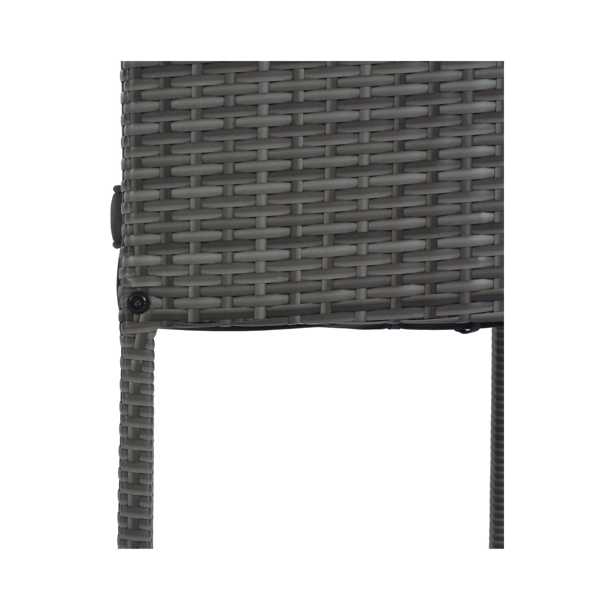 Alora 5-Piece Wicker Patio Bar Set With Cushions & Acacia Table (SAK26801)