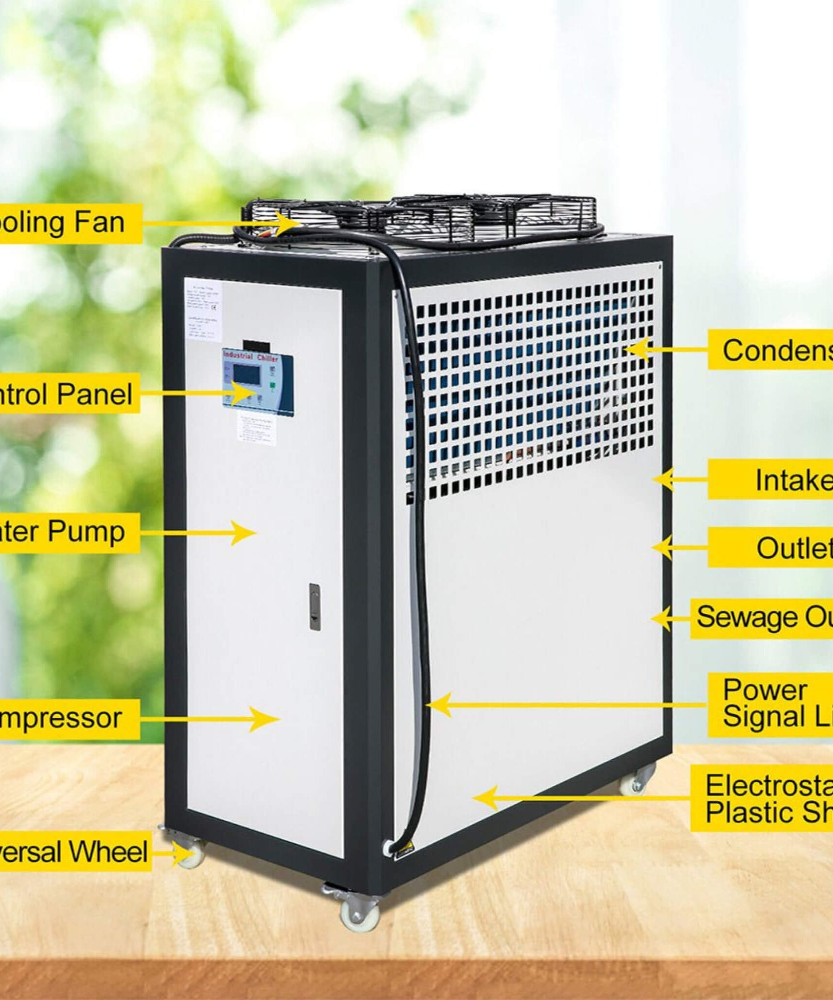 Smart Air-Cooled SS Industrial Water Chiller With LCD Display (SAK26458)