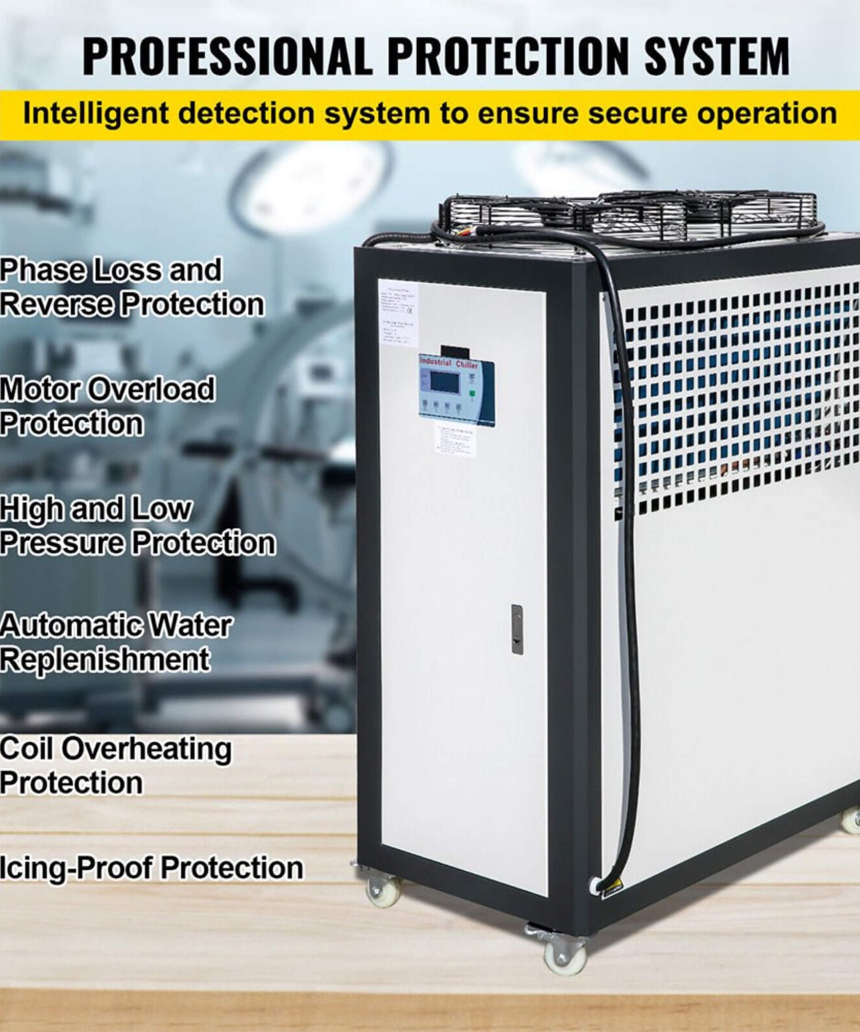Smart Air-Cooled SS Industrial Water Chiller With LCD Display (SAK26458)