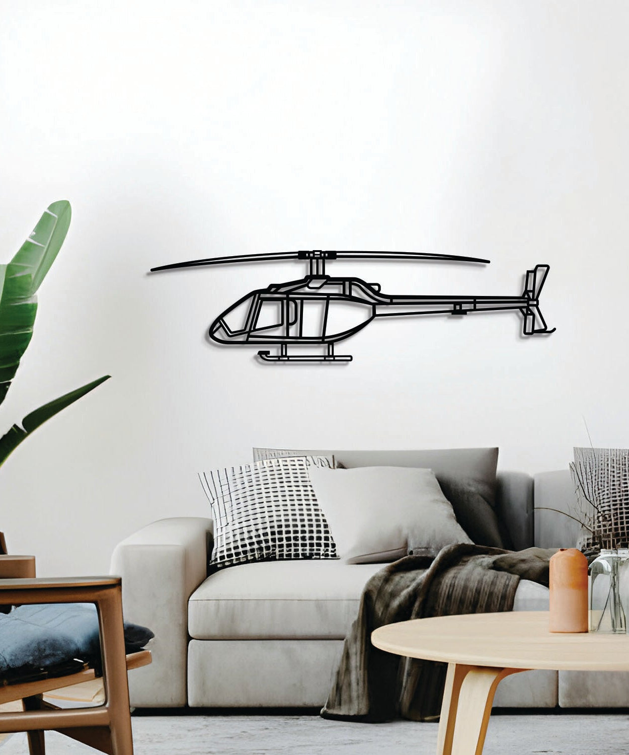505 Jet Ranger X Metallflugzeug-Wandkunst – NCP0506