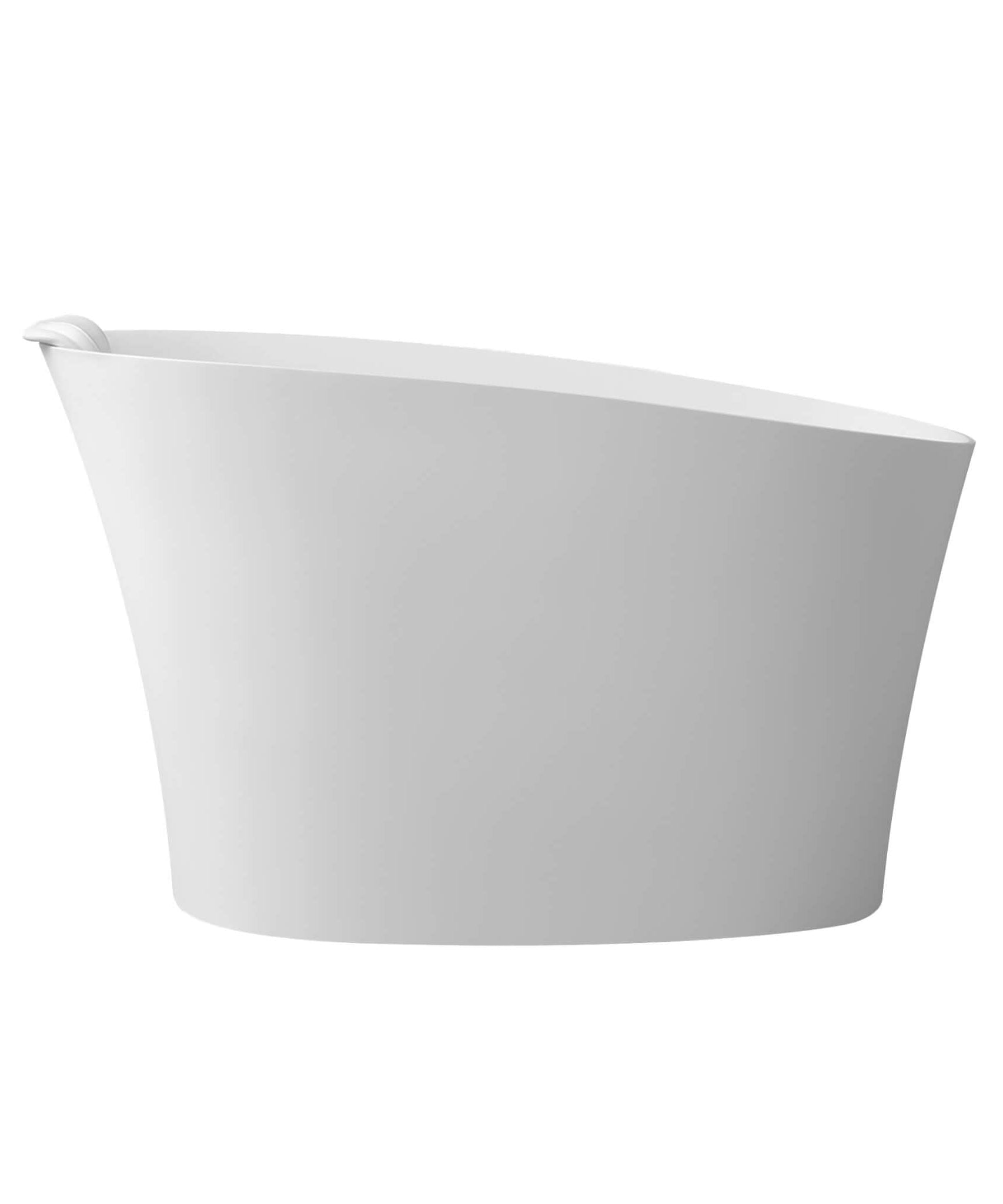 Nuvia 51-Inch Solid Surface Oval Freestanding Bathtub With Seat And Headrest (SAK61983)