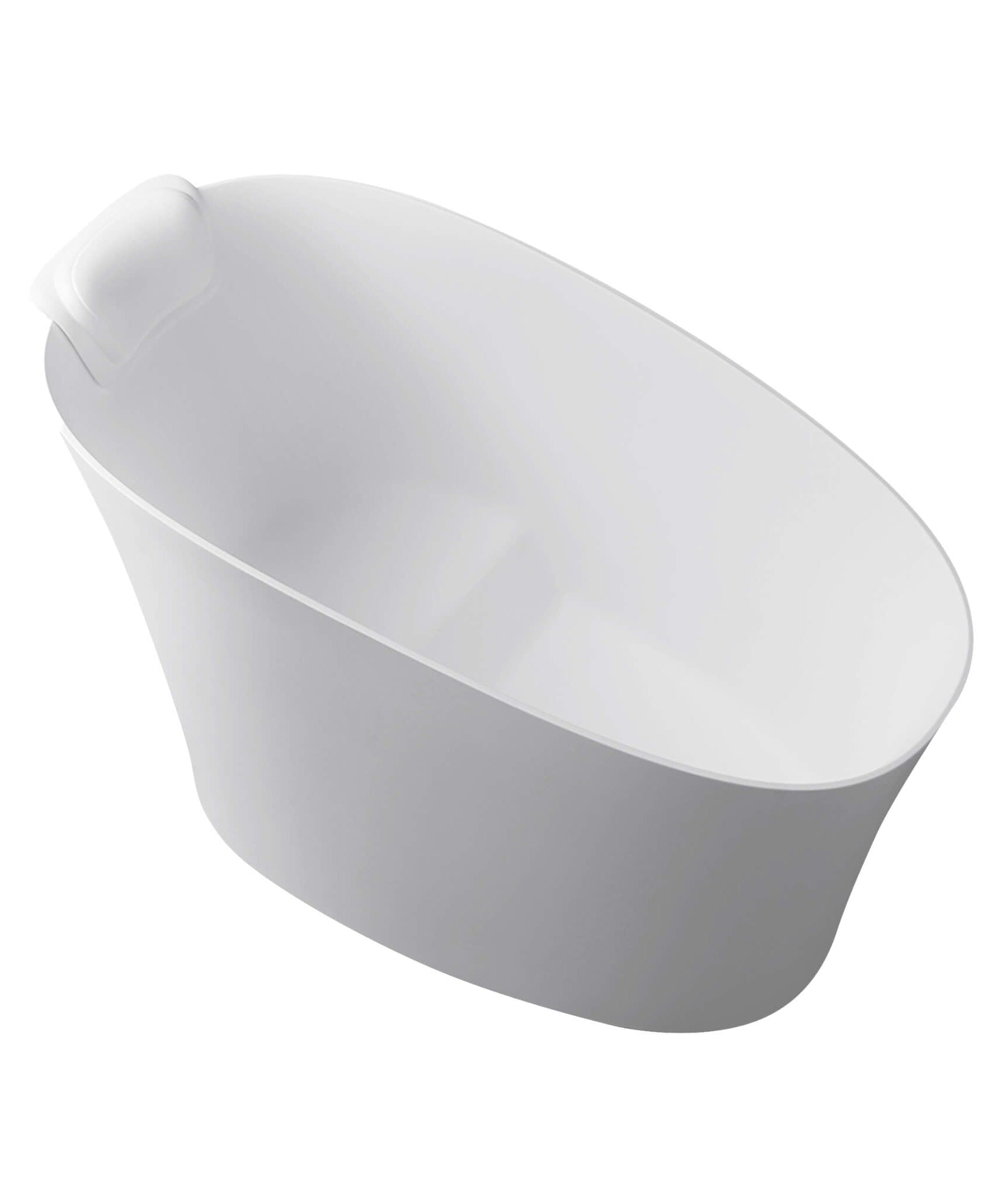 Nuvia 51-Inch Solid Surface Oval Freestanding Bathtub With Seat And Headrest (SAK61983)