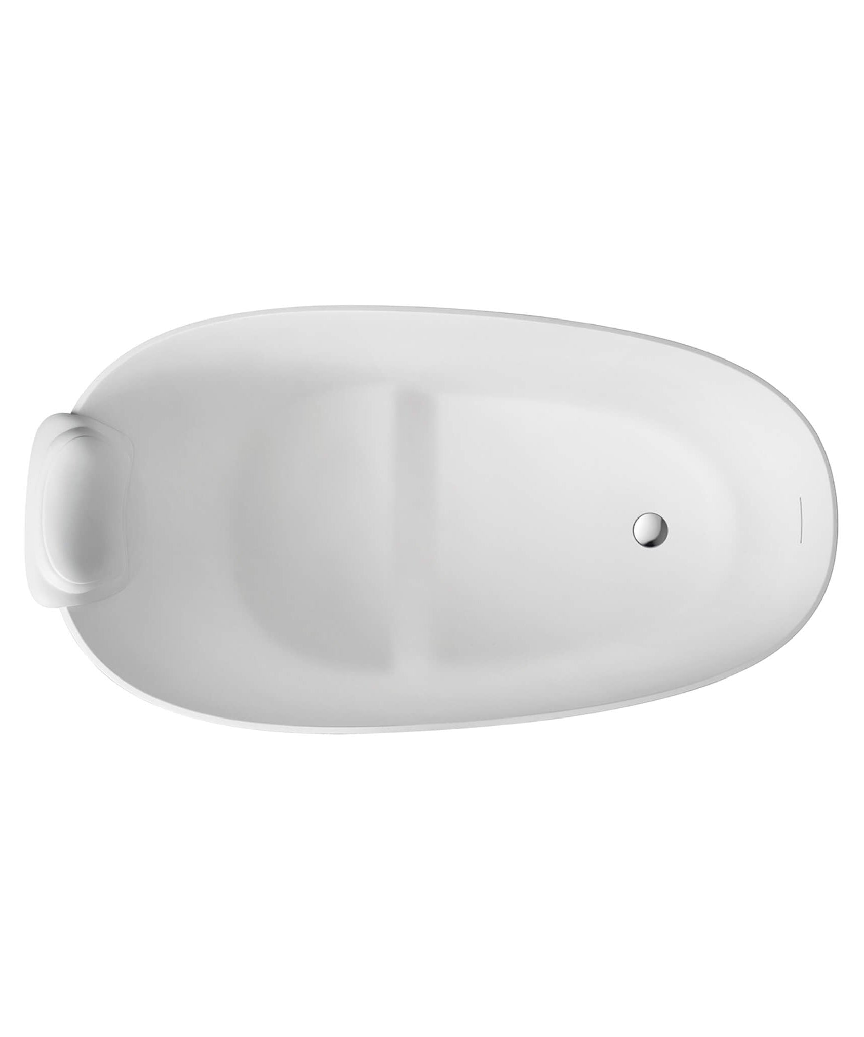 Nuvia 51-Inch Solid Surface Oval Freestanding Bathtub With Seat And Headrest (SAK61983)