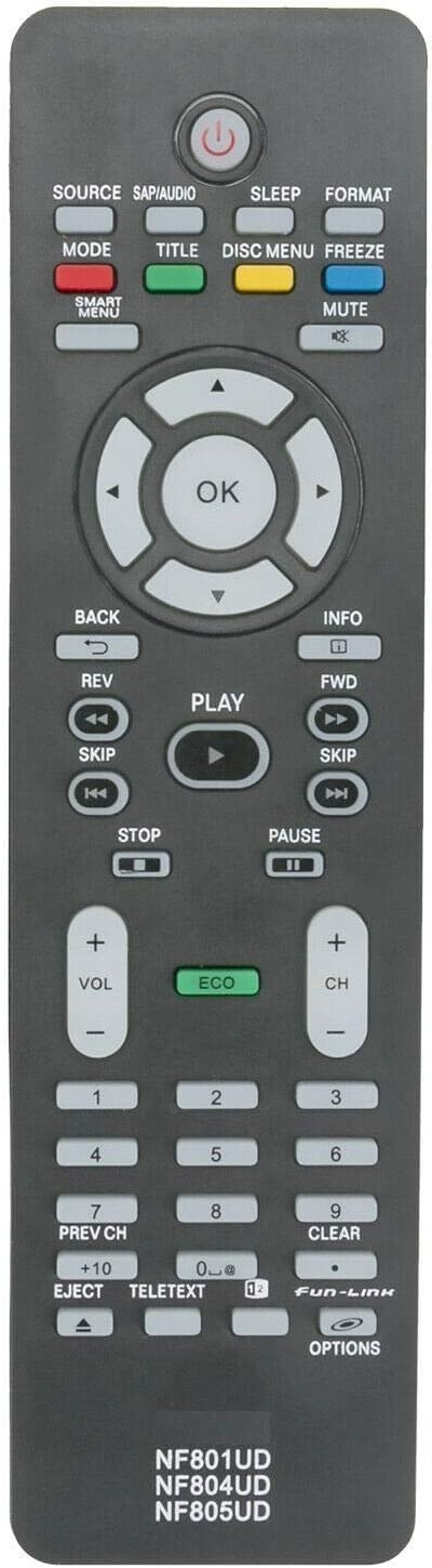 Generic NF801UD/NF805UD/NF804UD for Magnavox Funai TV Remote Control