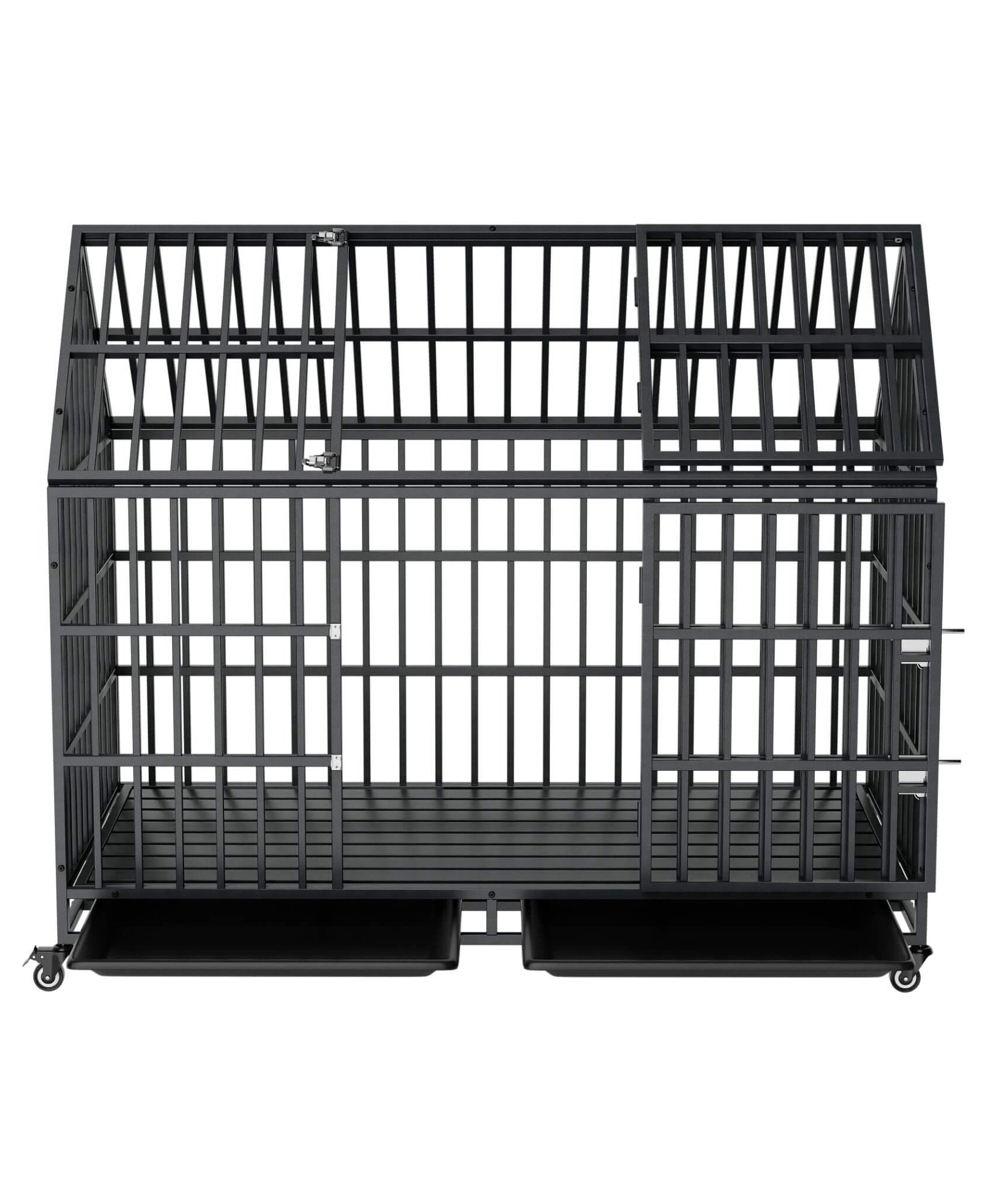 52-Inch Heavy-Duty Dog Crate With Roof Top Escape Proof Design (SAK90267)