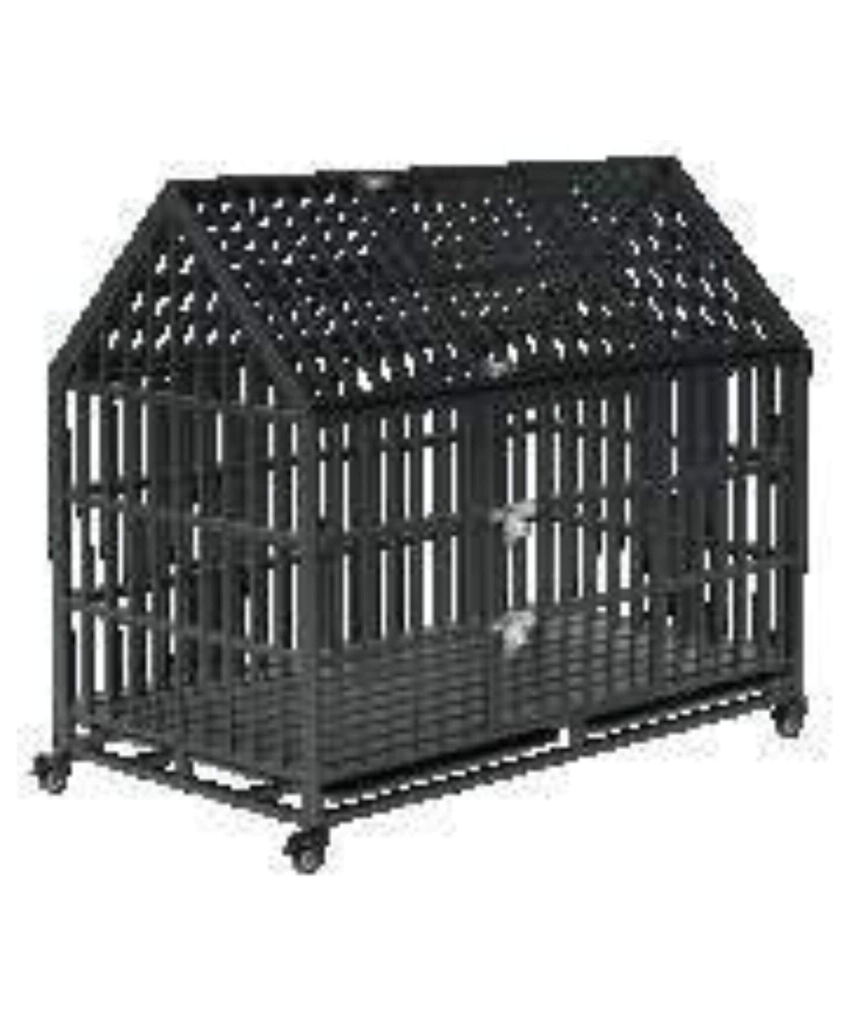 52-Inch Heavy-Duty Dog Crate With Roof Top Escape Proof Design (SAK90267)