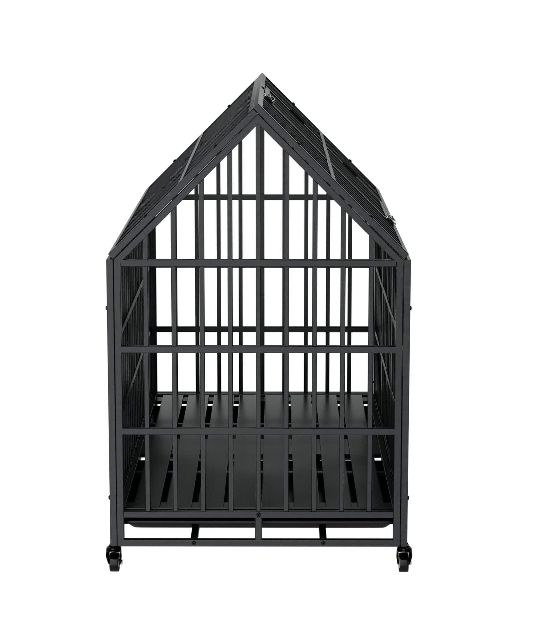 52-Inch Heavy-Duty Dog Crate With Roof Top Escape Proof Design (SAK90267)