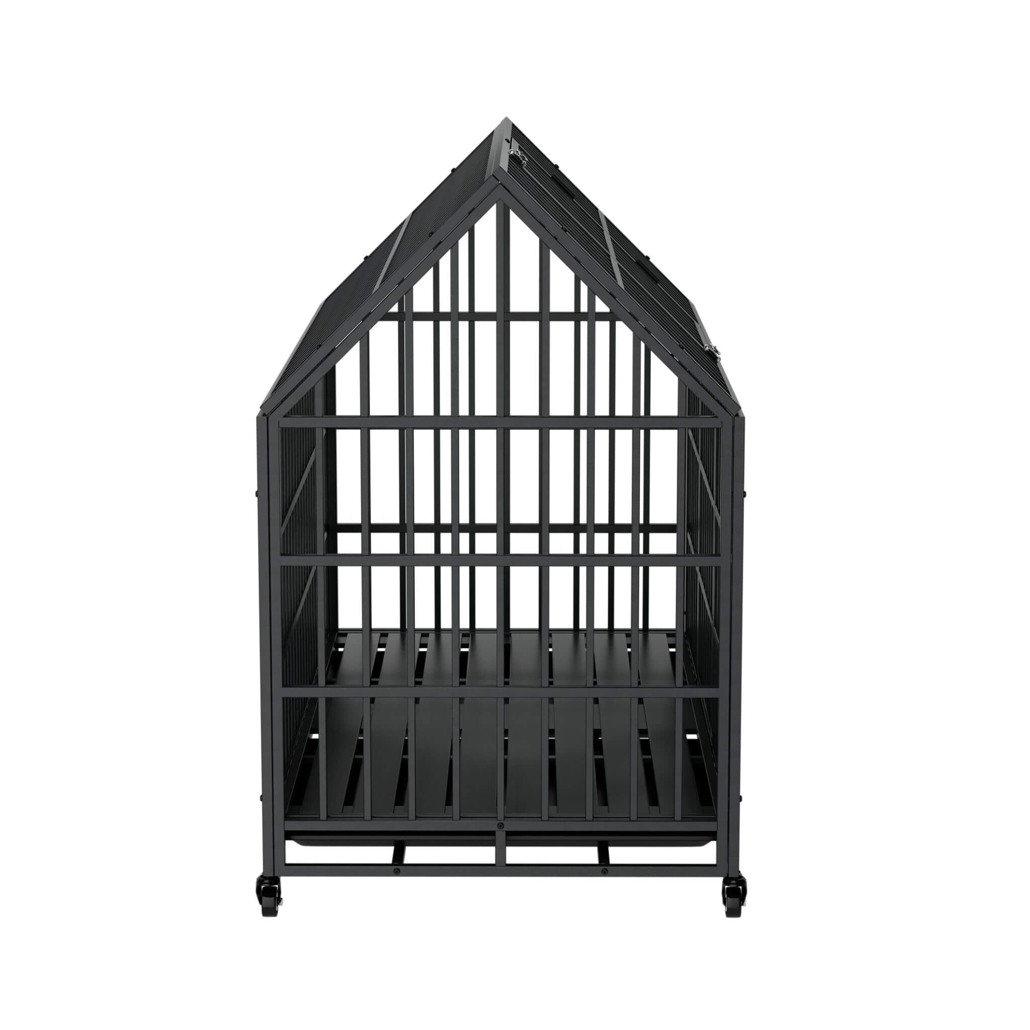 52-Inch Heavy-Duty Dog Crate With Roof Top Escape Proof Design (SAK90267)